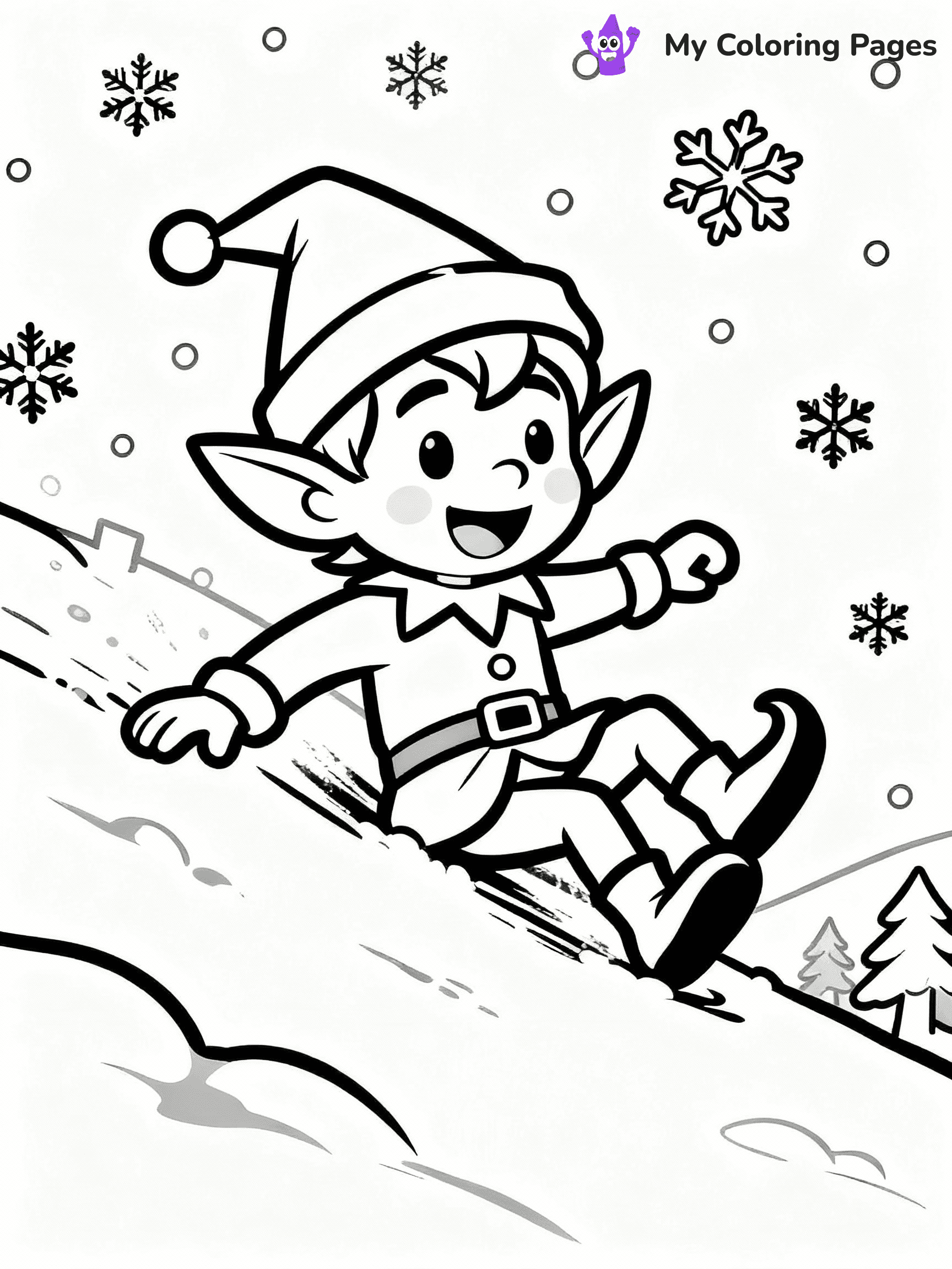 Elf Coloring Pages - 38