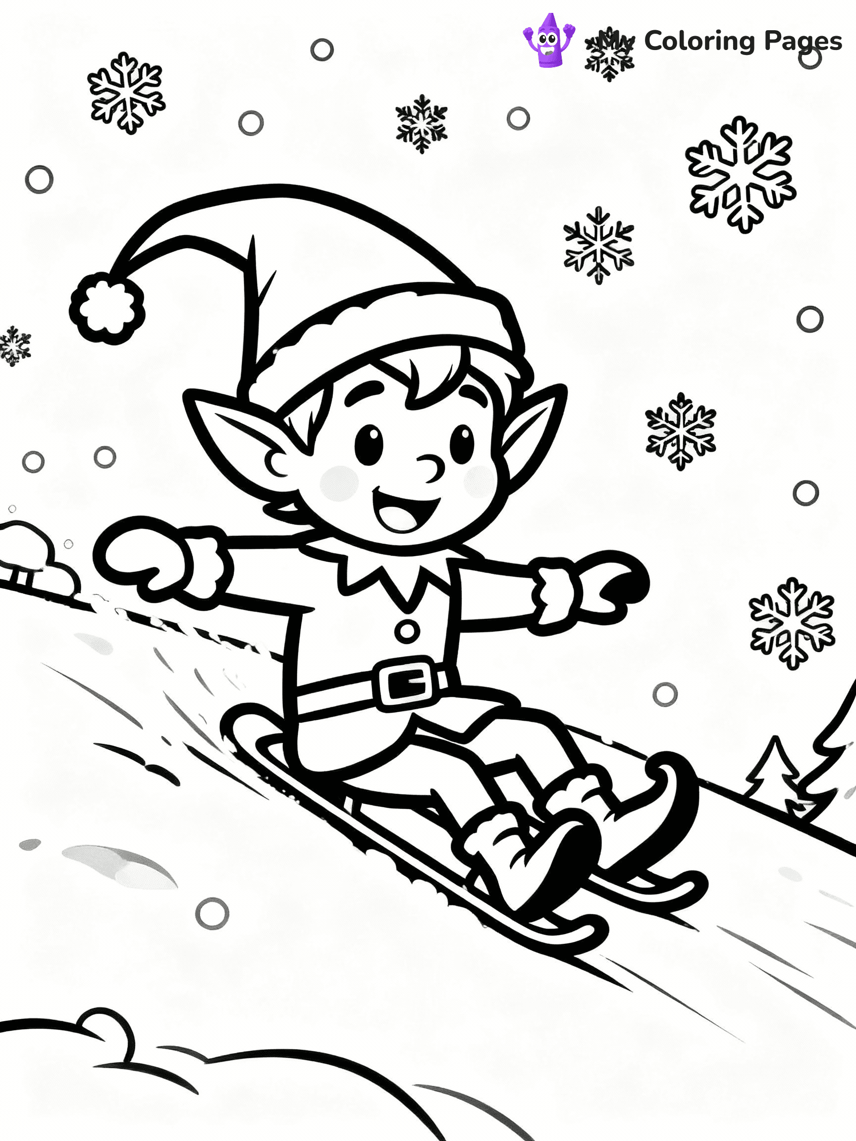 Elf Coloring Pages - 37