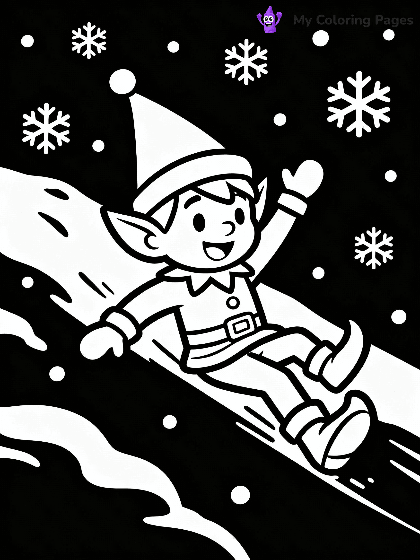 Elf Coloring Pages - 36