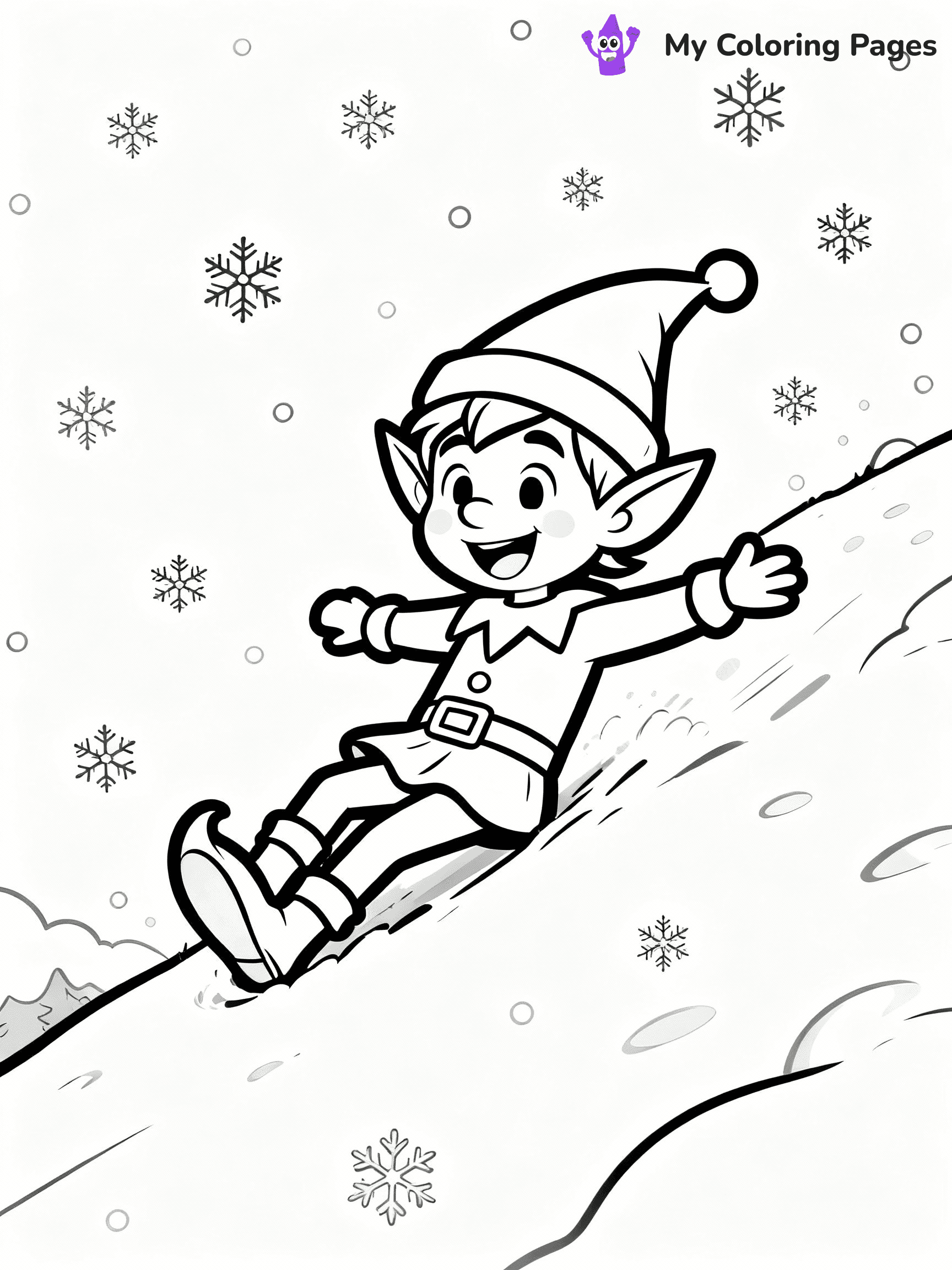 Elf Coloring Pages - 35