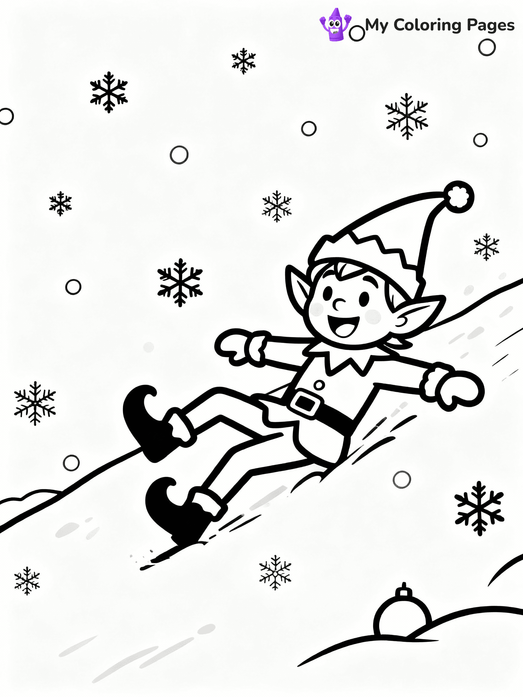 Elf Coloring Pages - 34