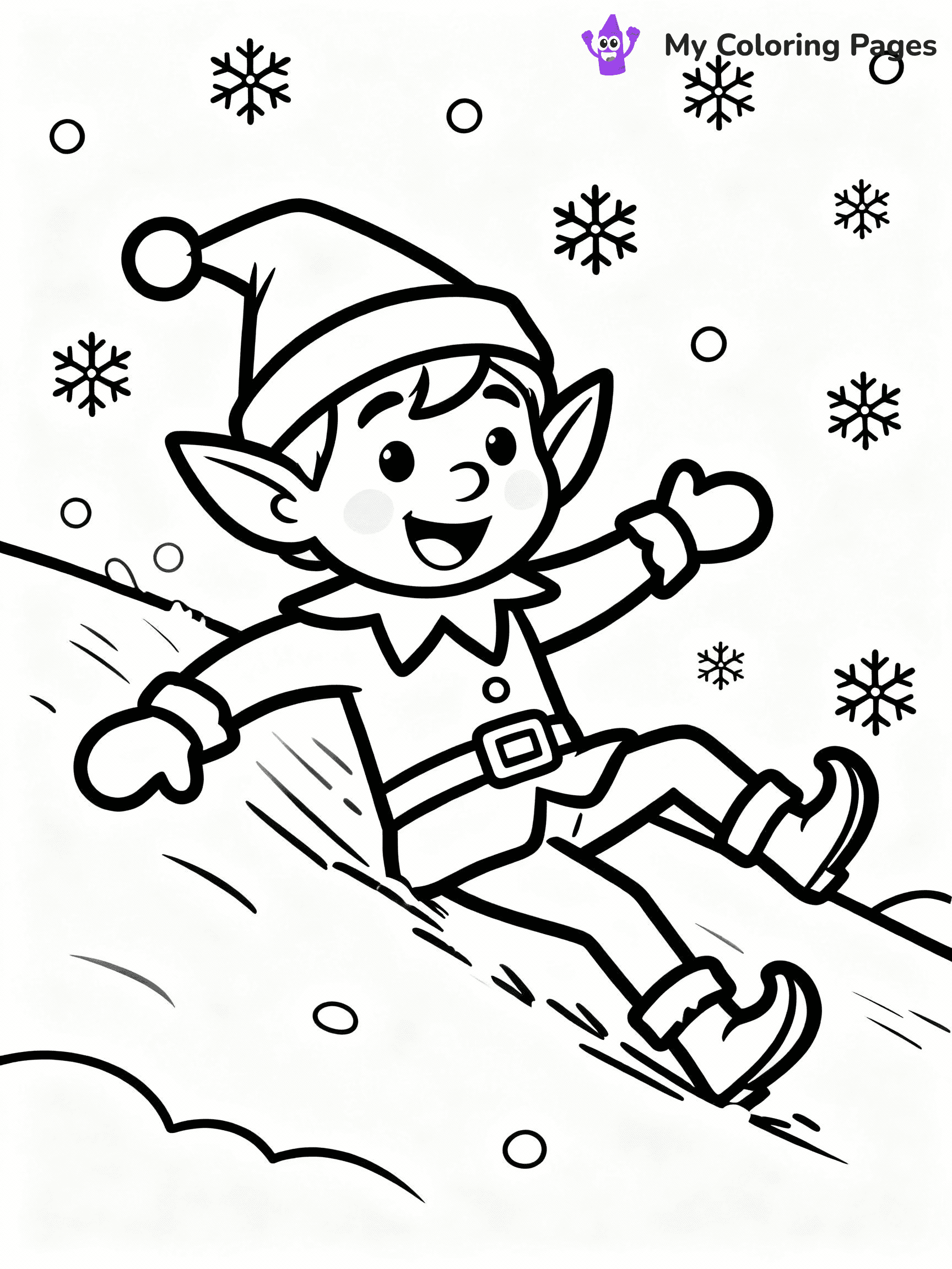 Elf Coloring Pages - 33