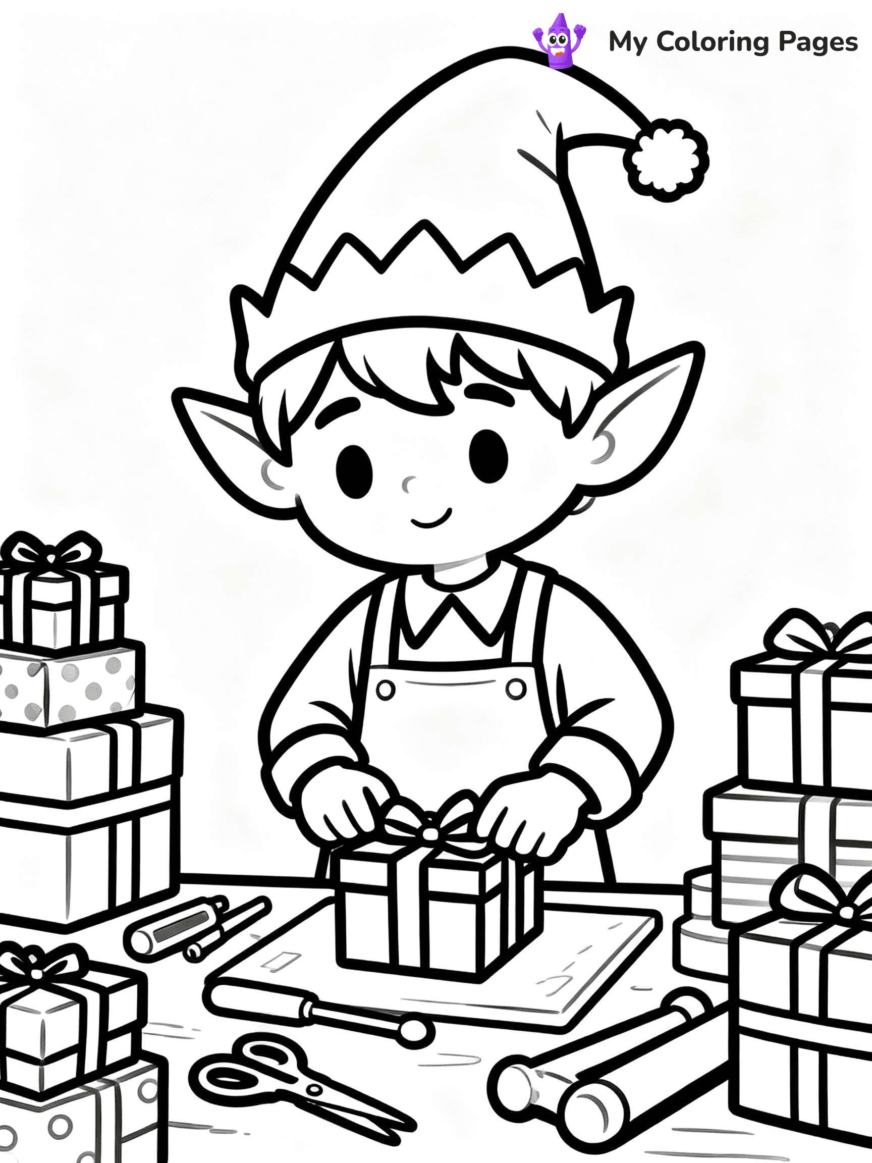 Elf Coloring Pages - 30