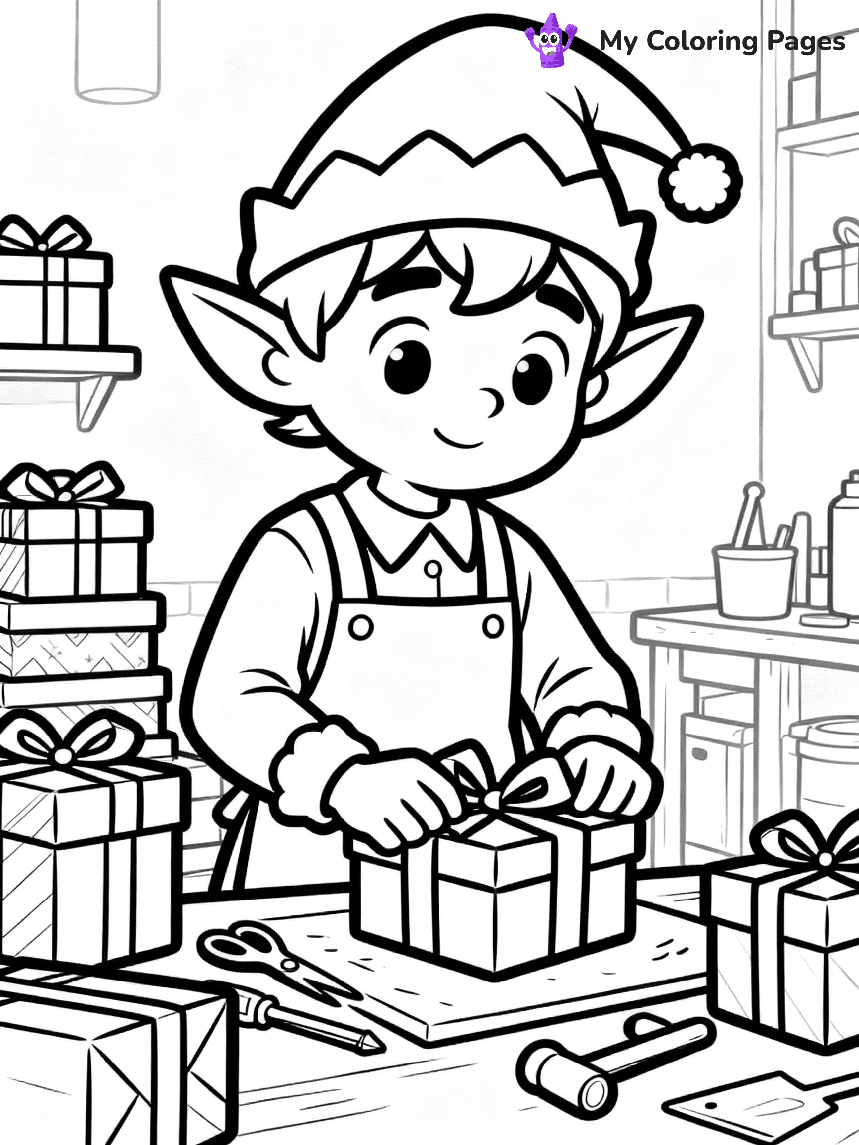 Elf Coloring Pages - 29