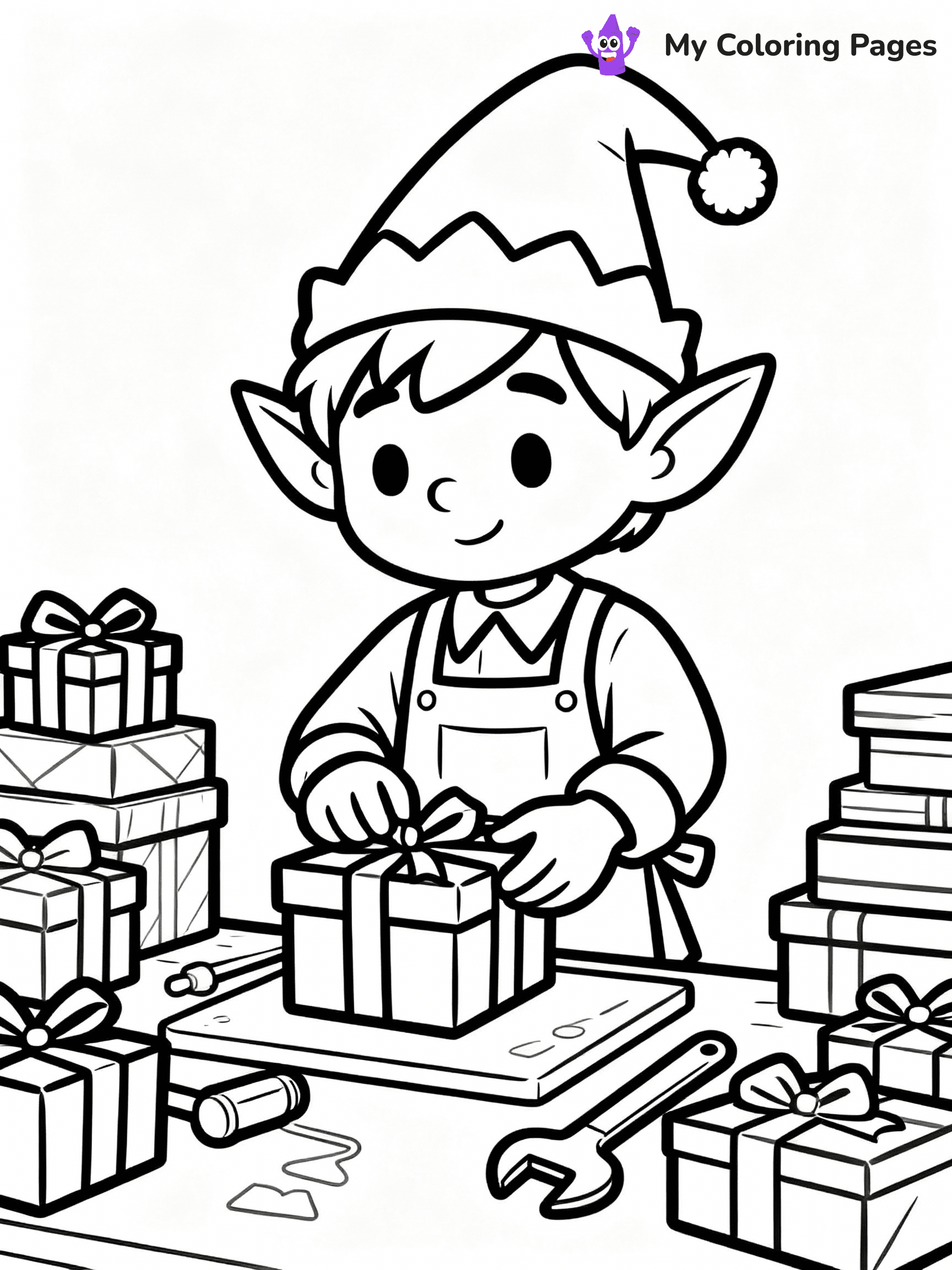 Elf Coloring Pages - 27