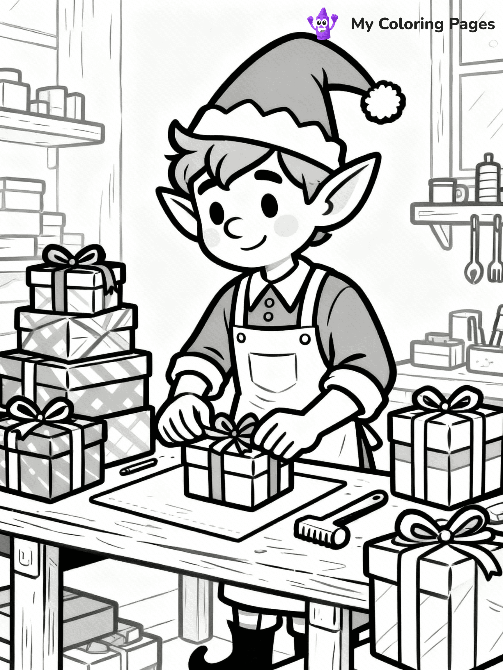Elf Coloring Pages - 23