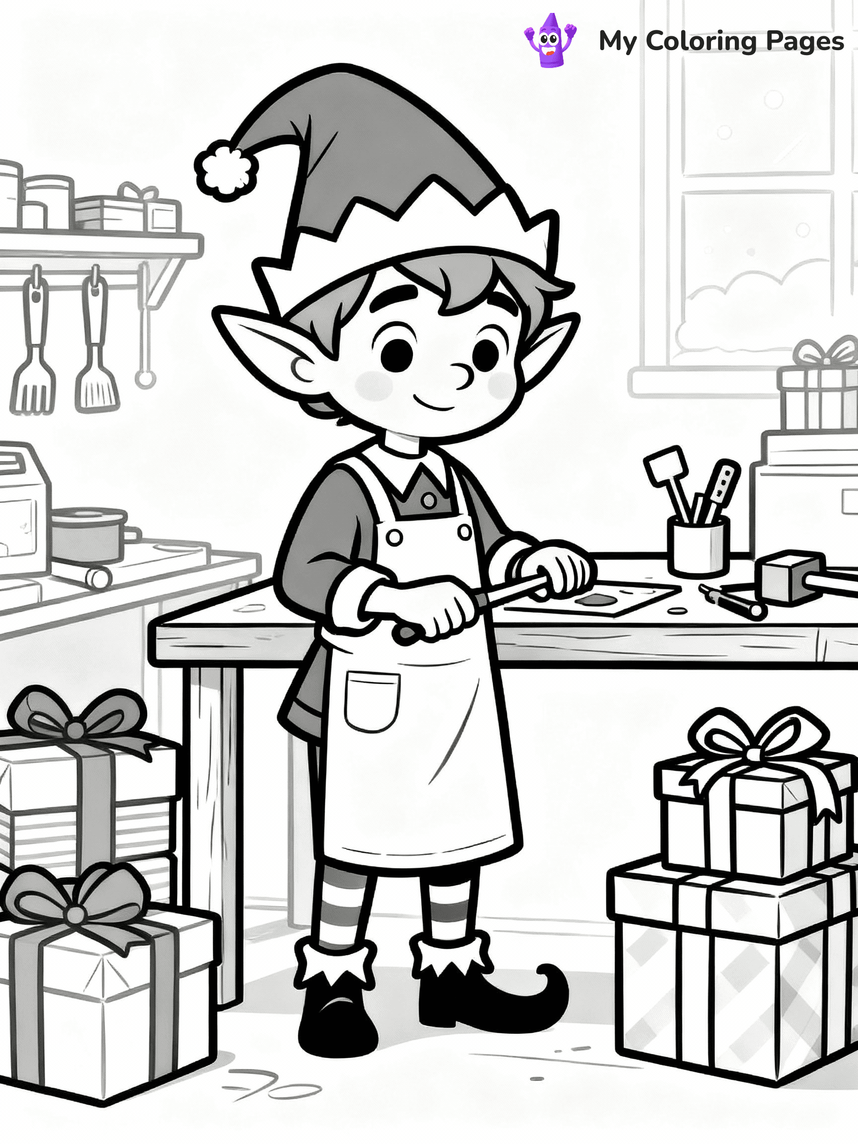 Elf Coloring Pages - 22