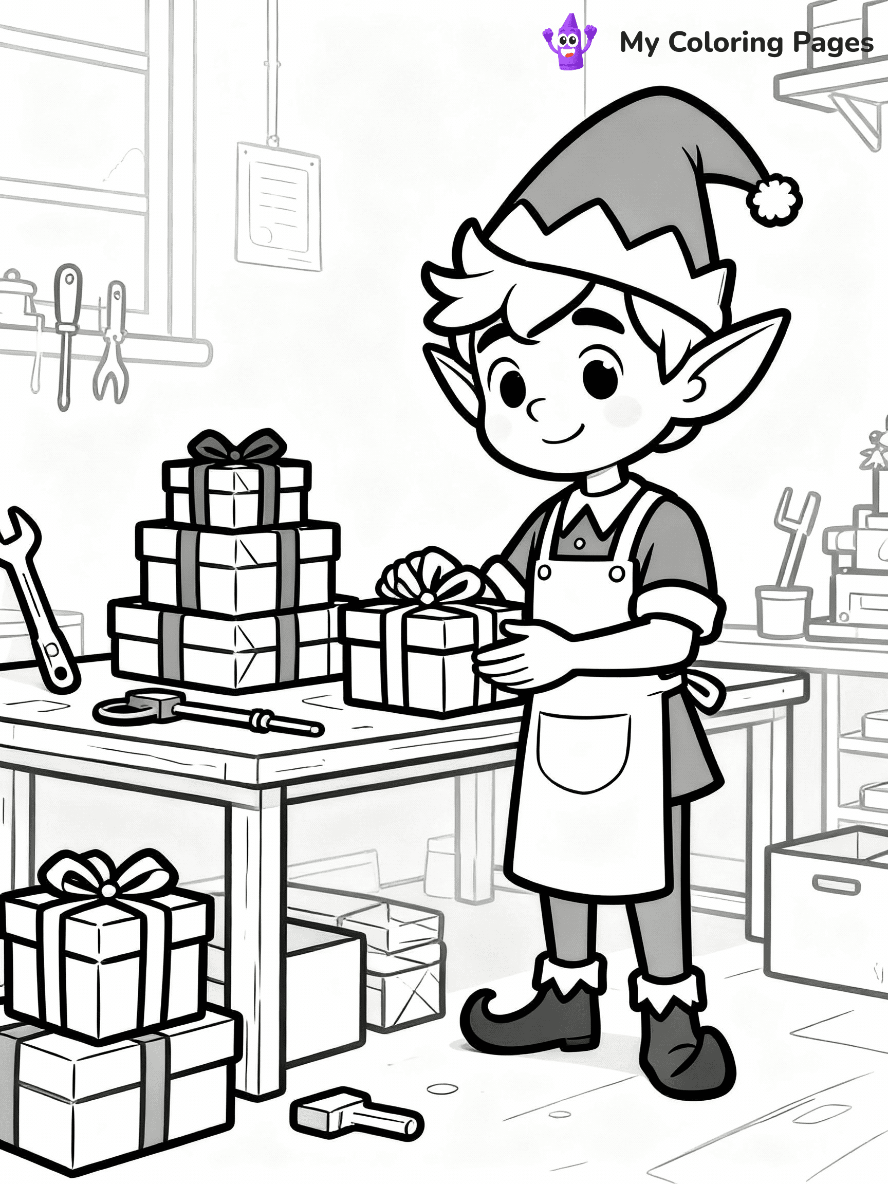 Elf Coloring Pages - 21