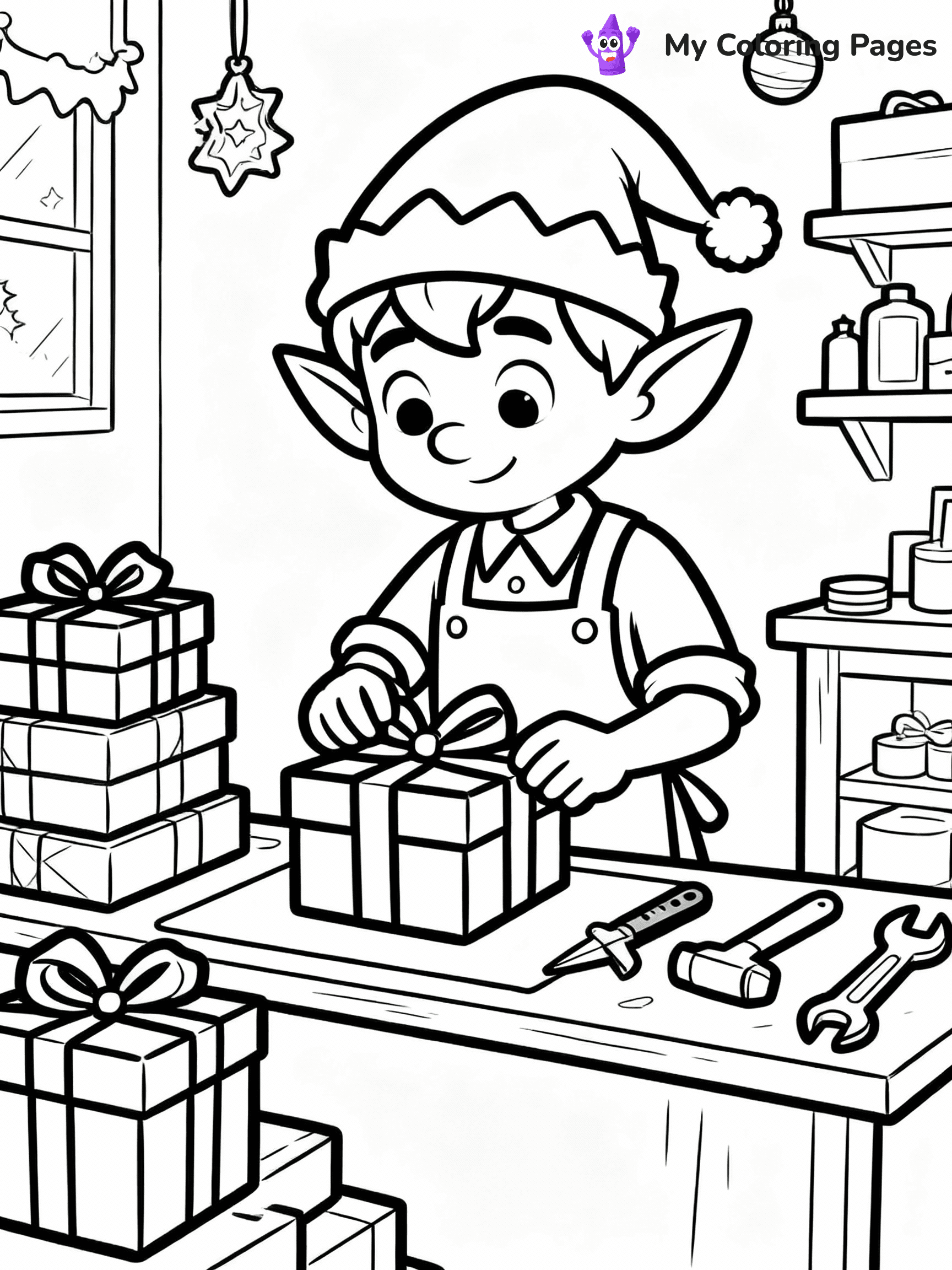 Elf Coloring Pages - 20