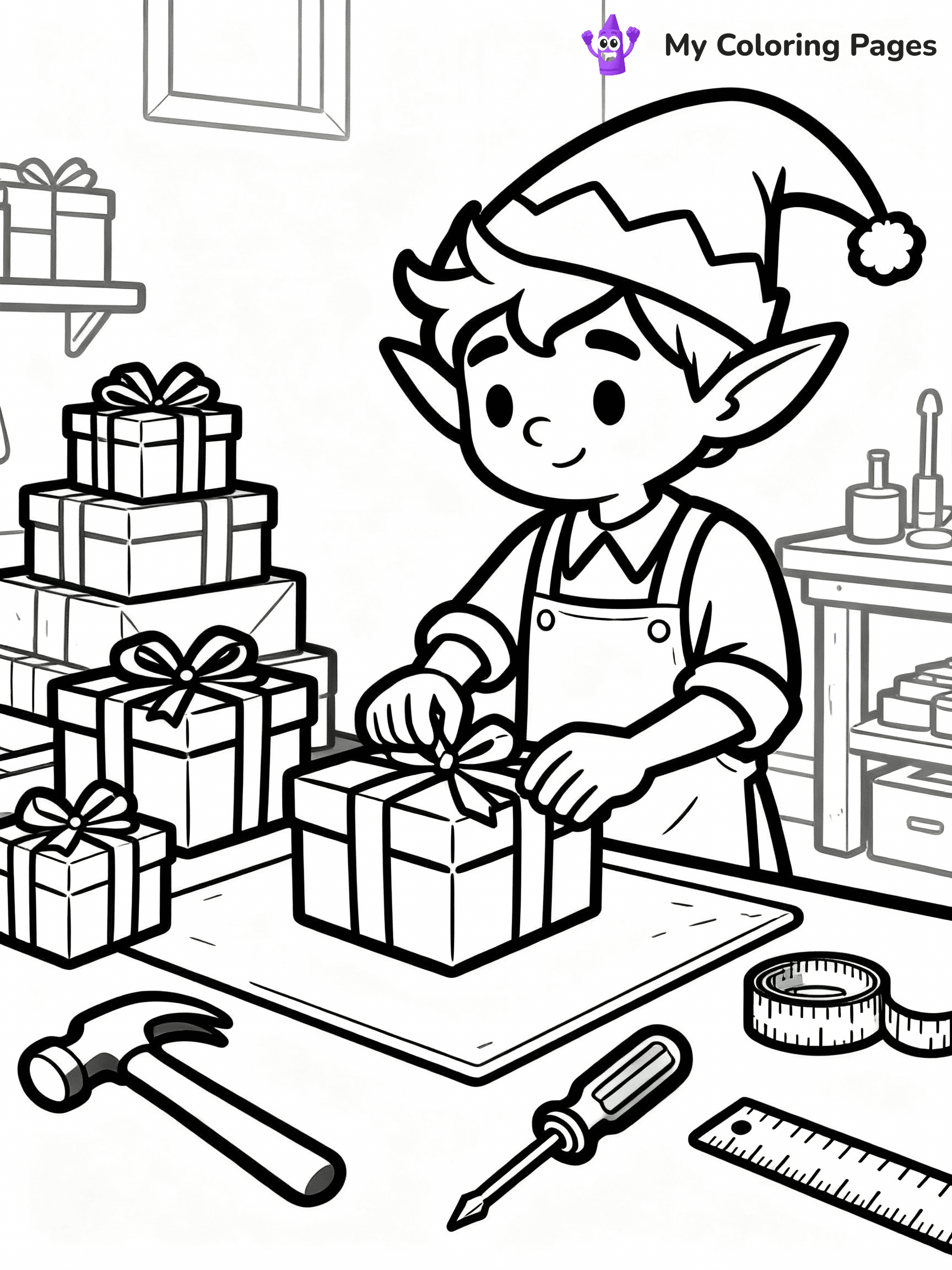 Elf Coloring Pages - 18