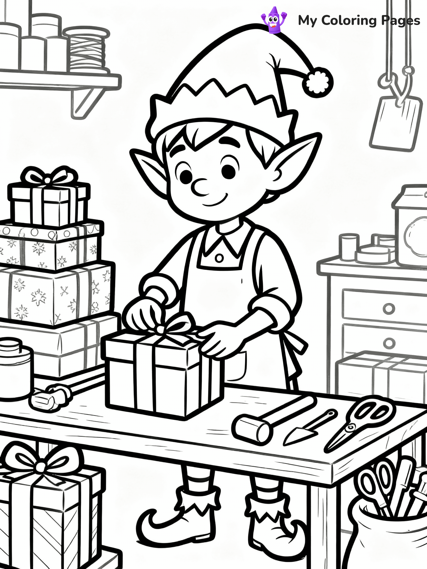Elf Coloring Pages - 17