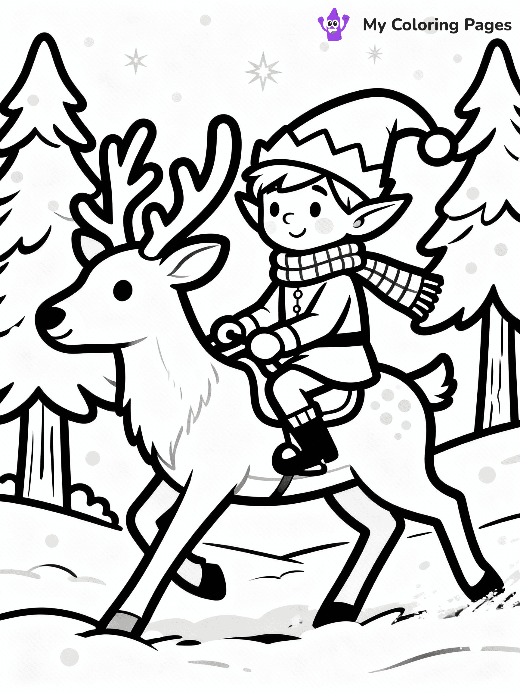 Elf Coloring Pages - 16