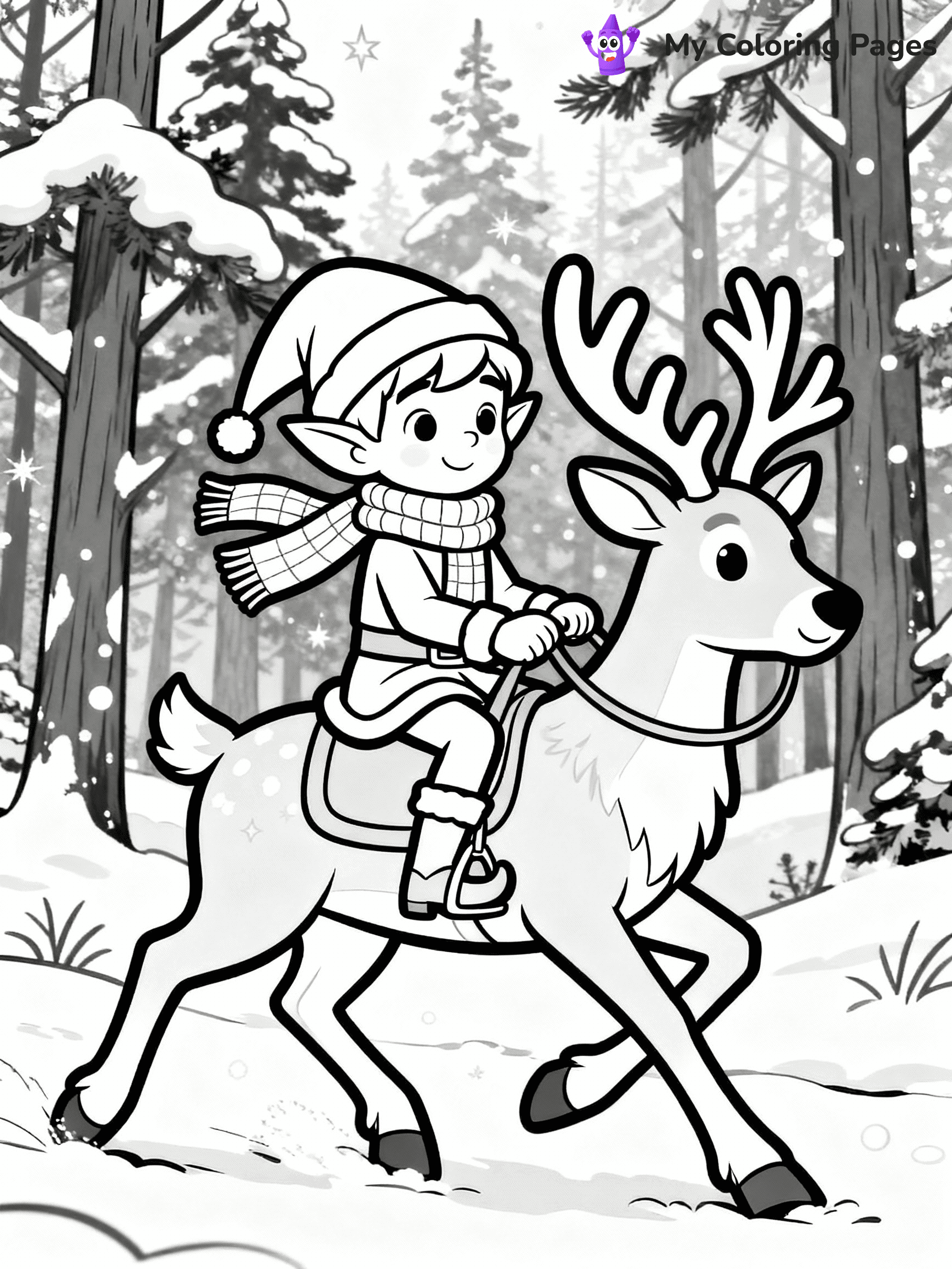 Elf Coloring Pages - 15