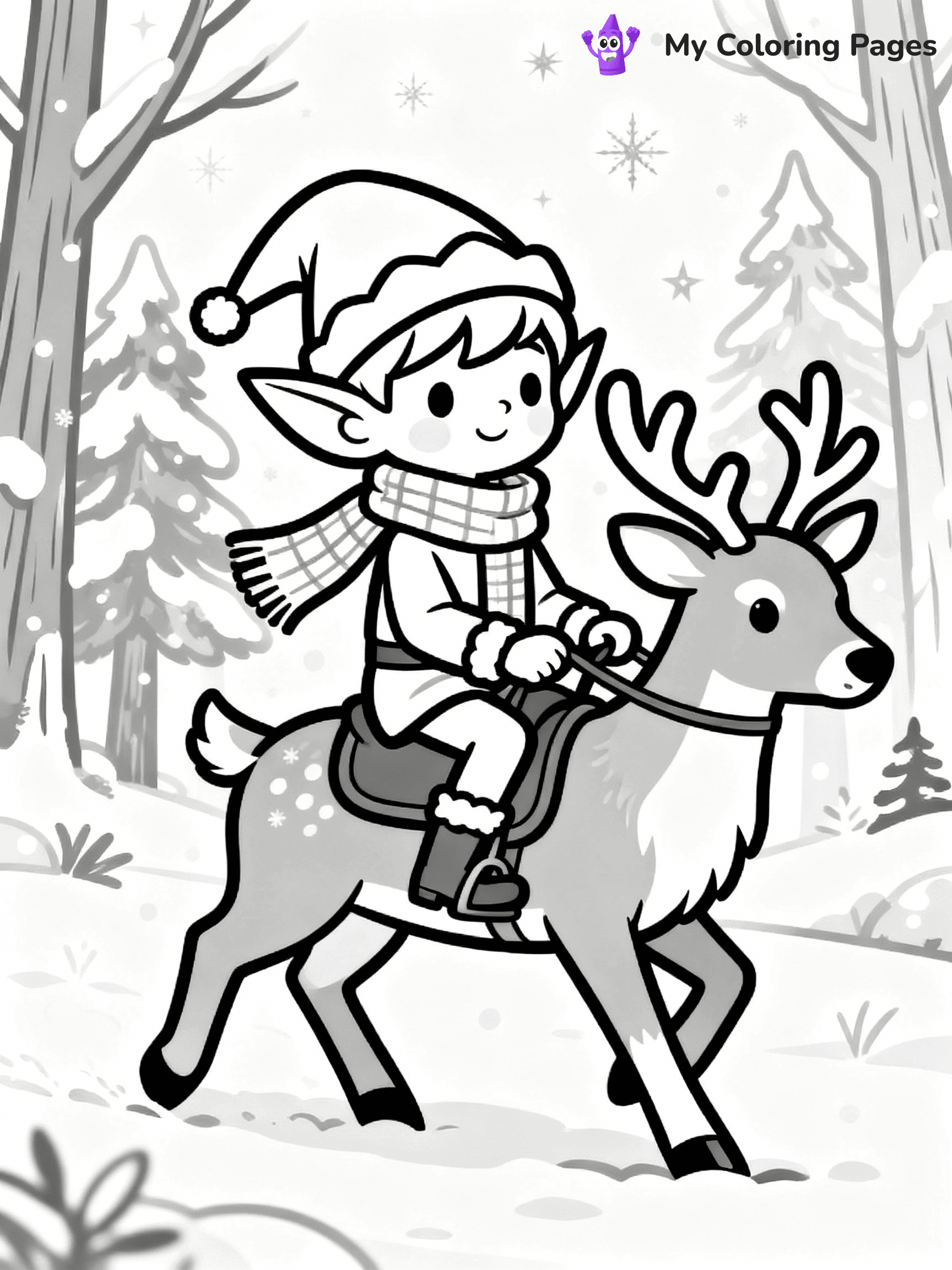 Elf Coloring Pages - 14
