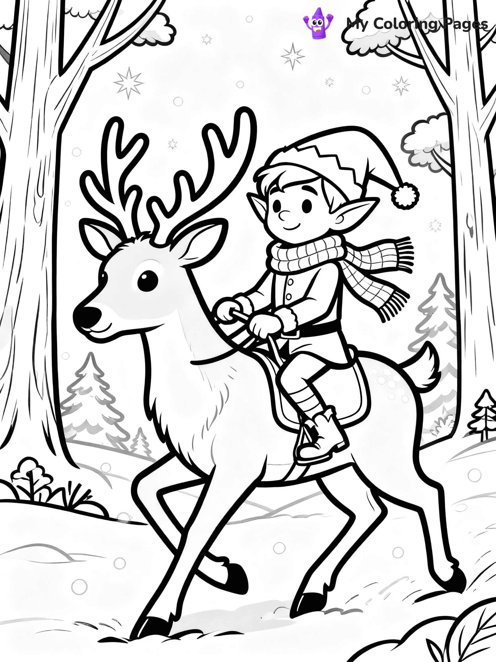 Elf Coloring Pages - 13