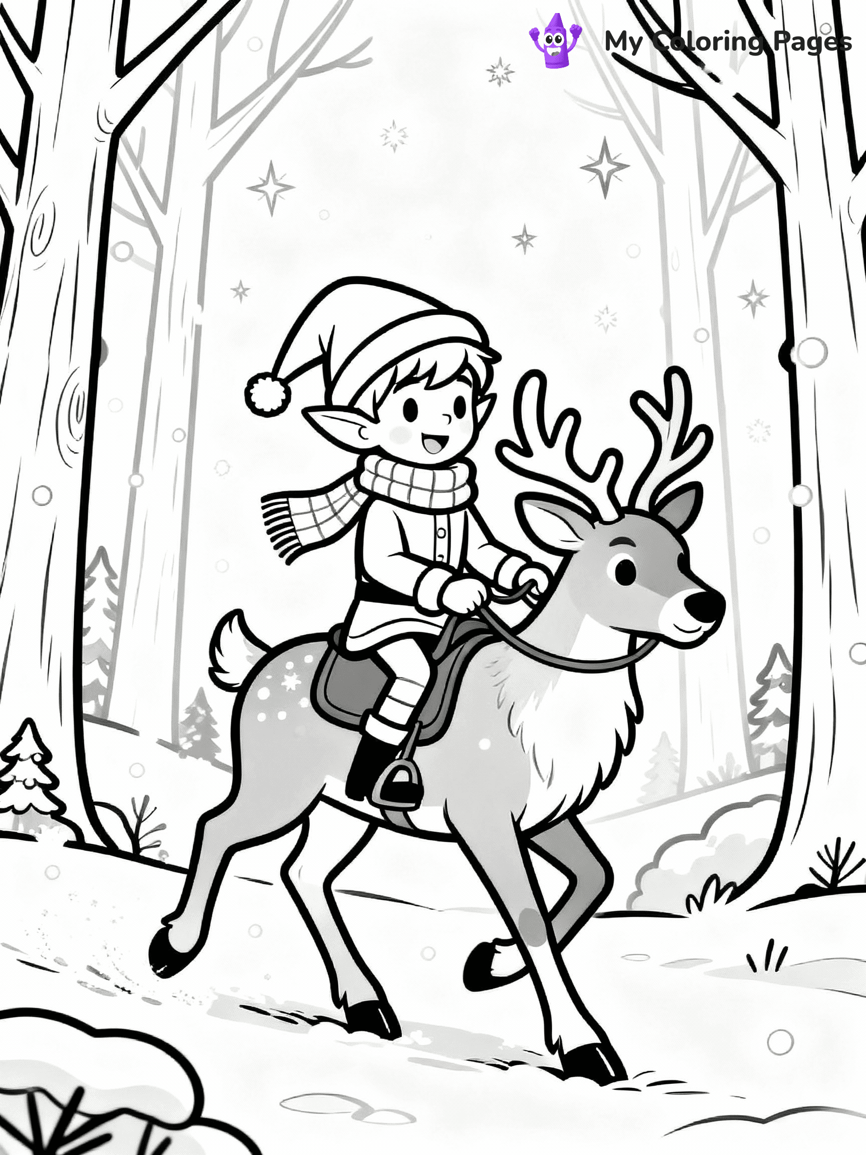 Elf Coloring Pages - 12