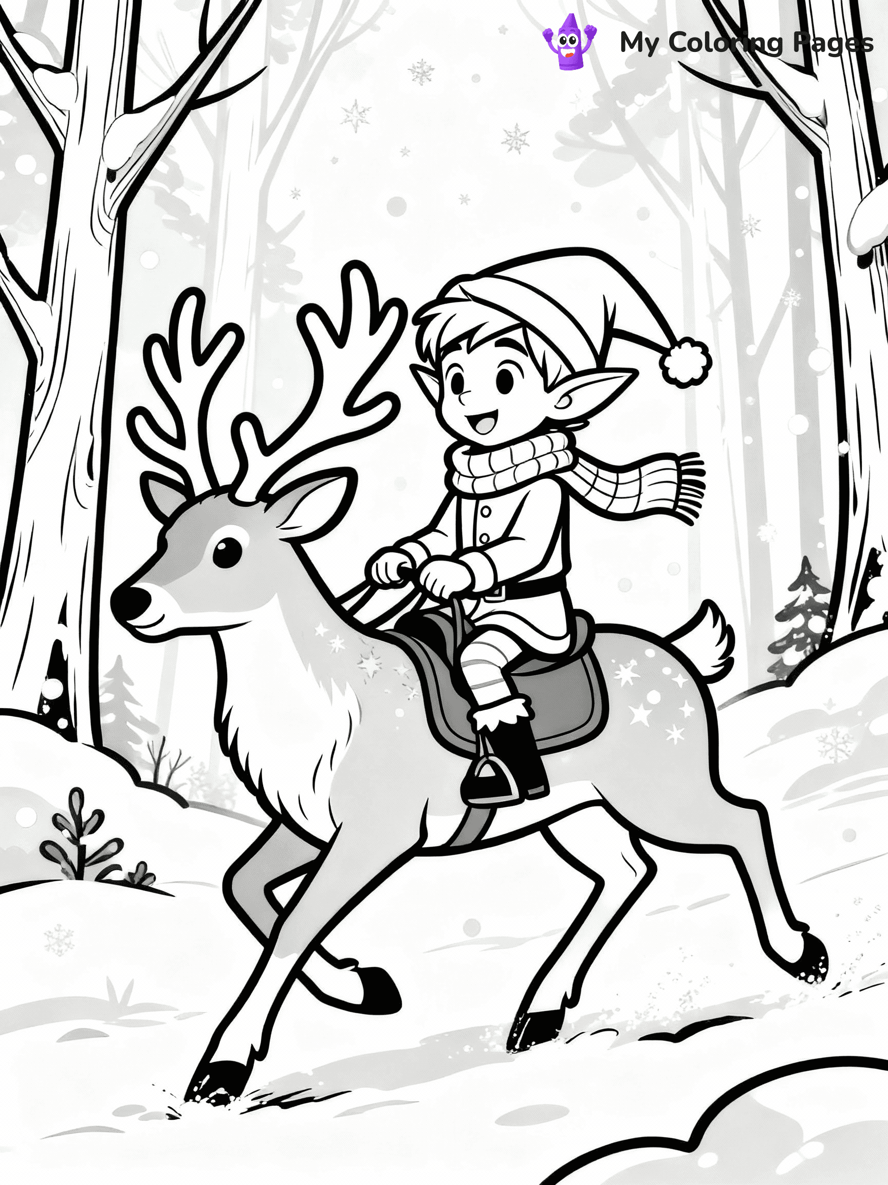 Elf Coloring Pages - 11