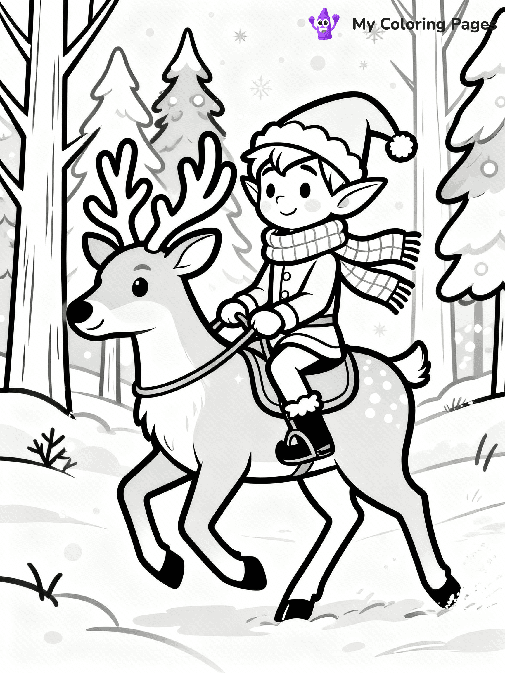 Elf Coloring Pages - 10