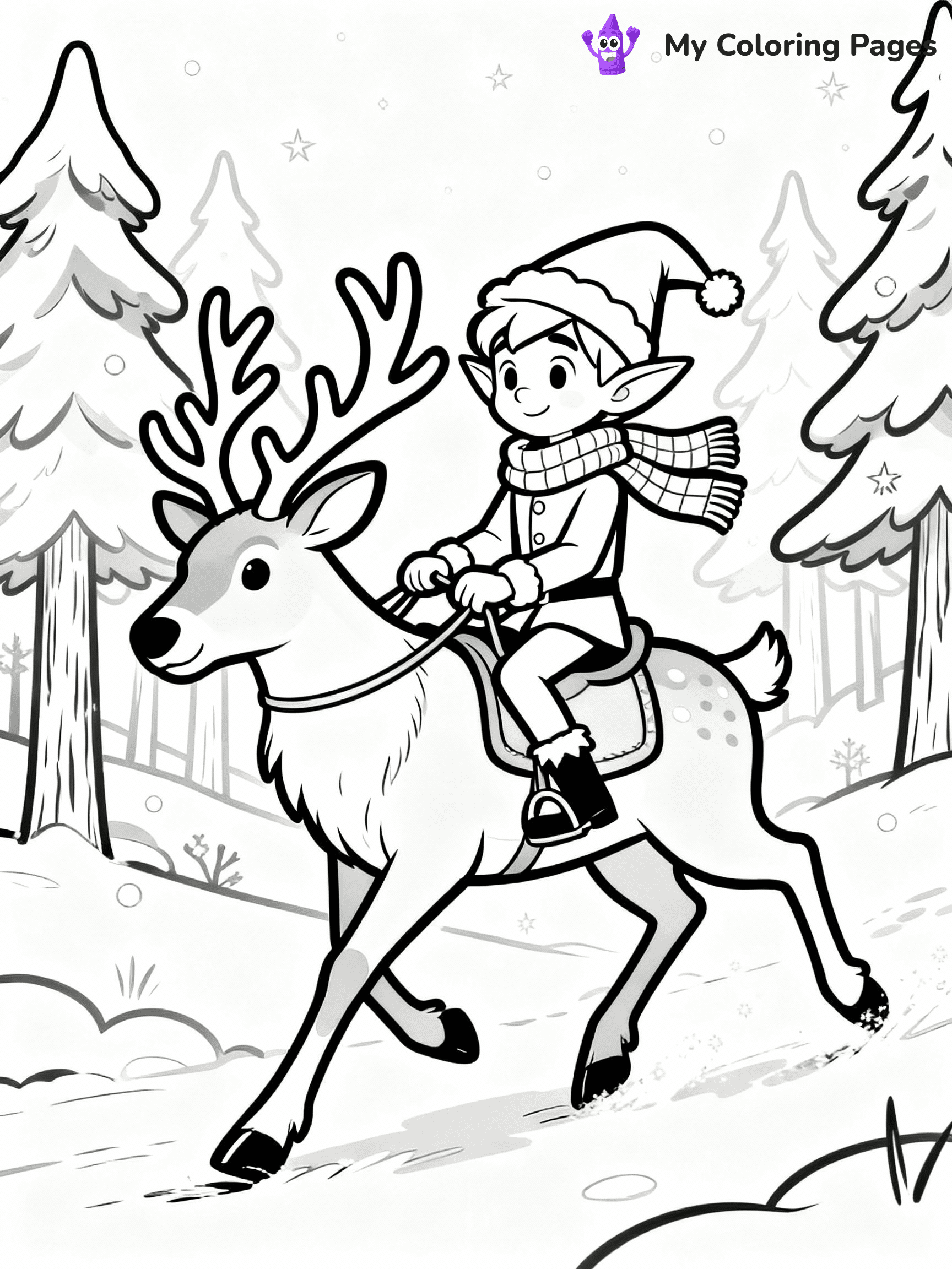 Elf Coloring Pages - 9