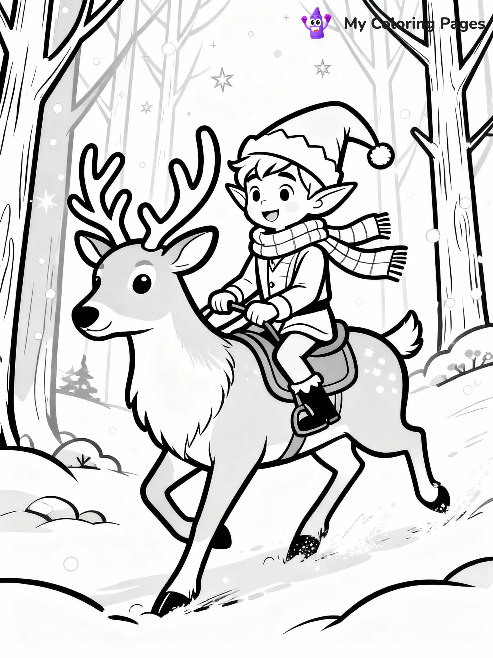 Elf Coloring Pages - 8