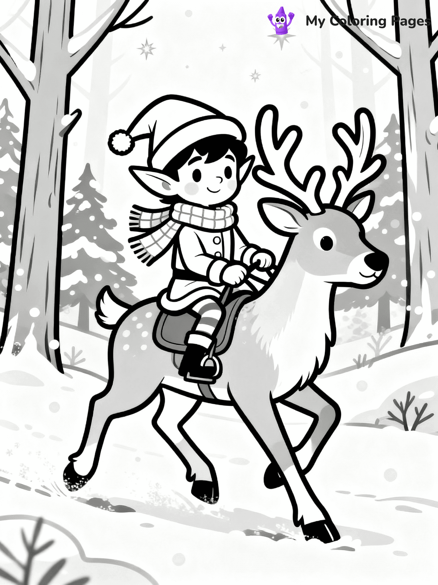 Elf Coloring Pages - 7
