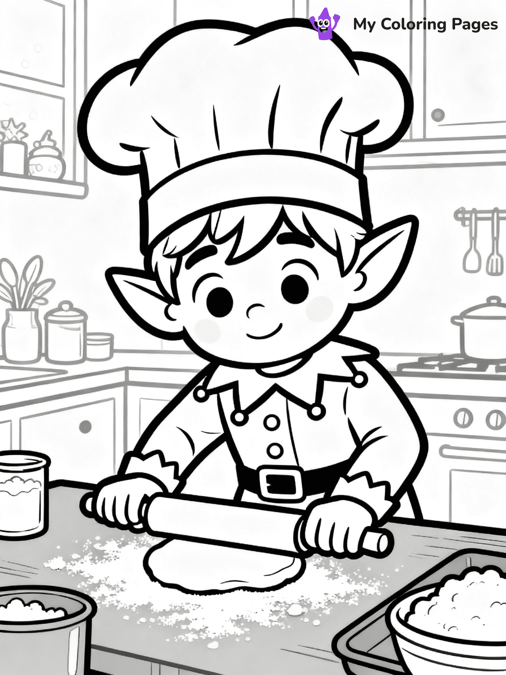 Elf Coloring Pages - 6