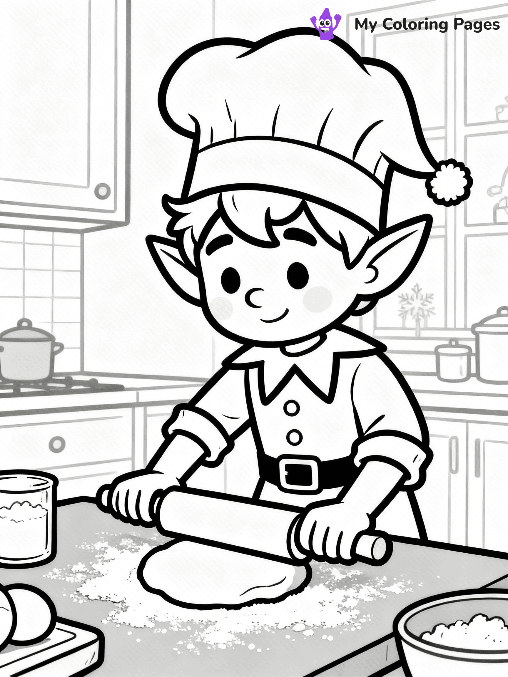 Elf Coloring Pages - 4