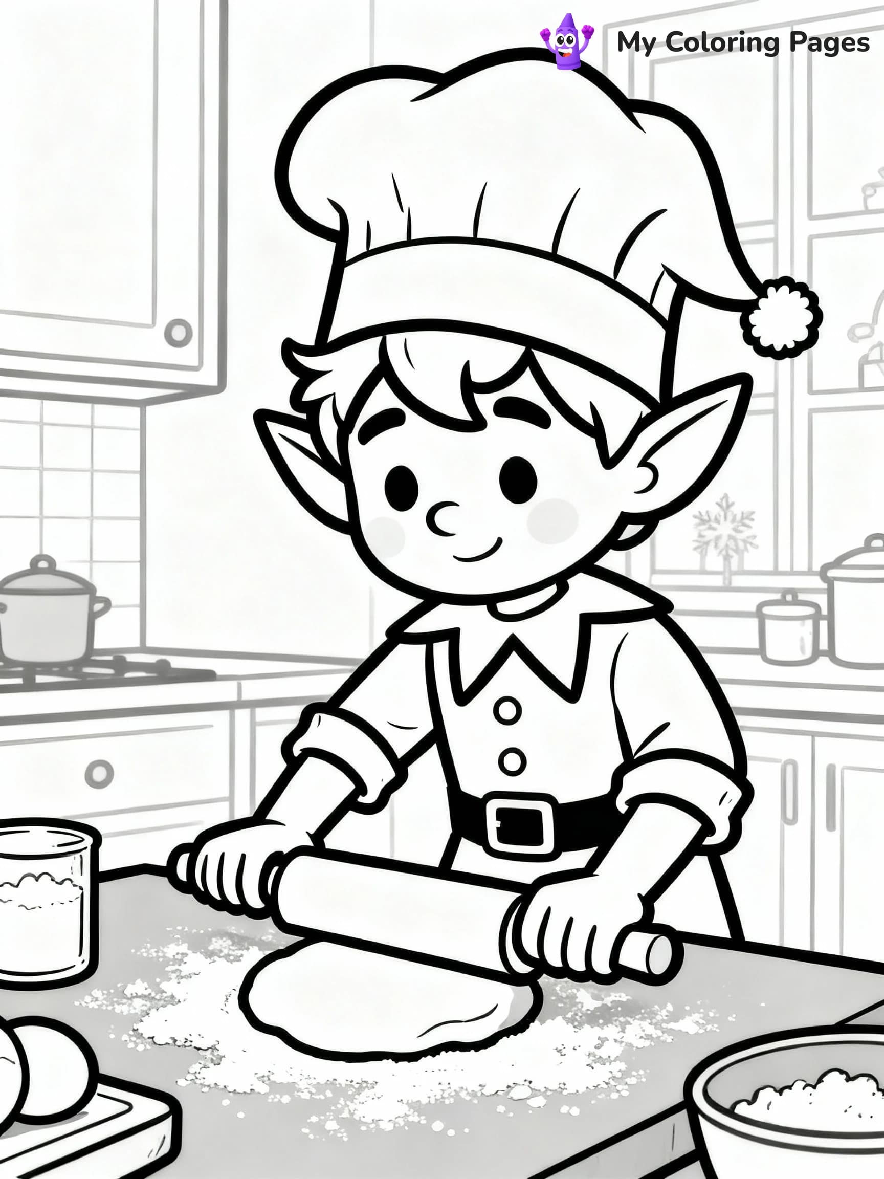 Elf Coloring Pages - 4