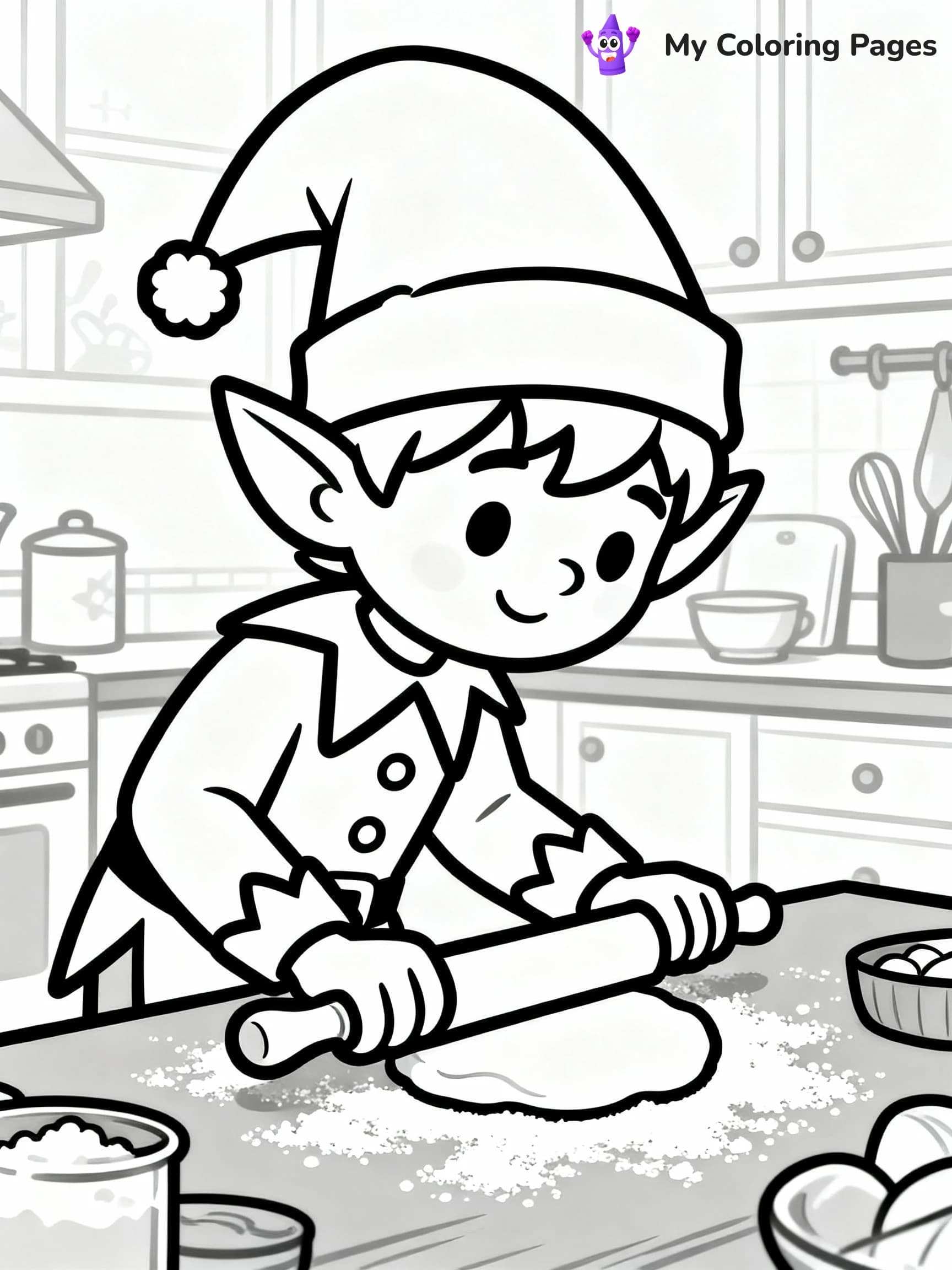 Elf Coloring Pages - 3