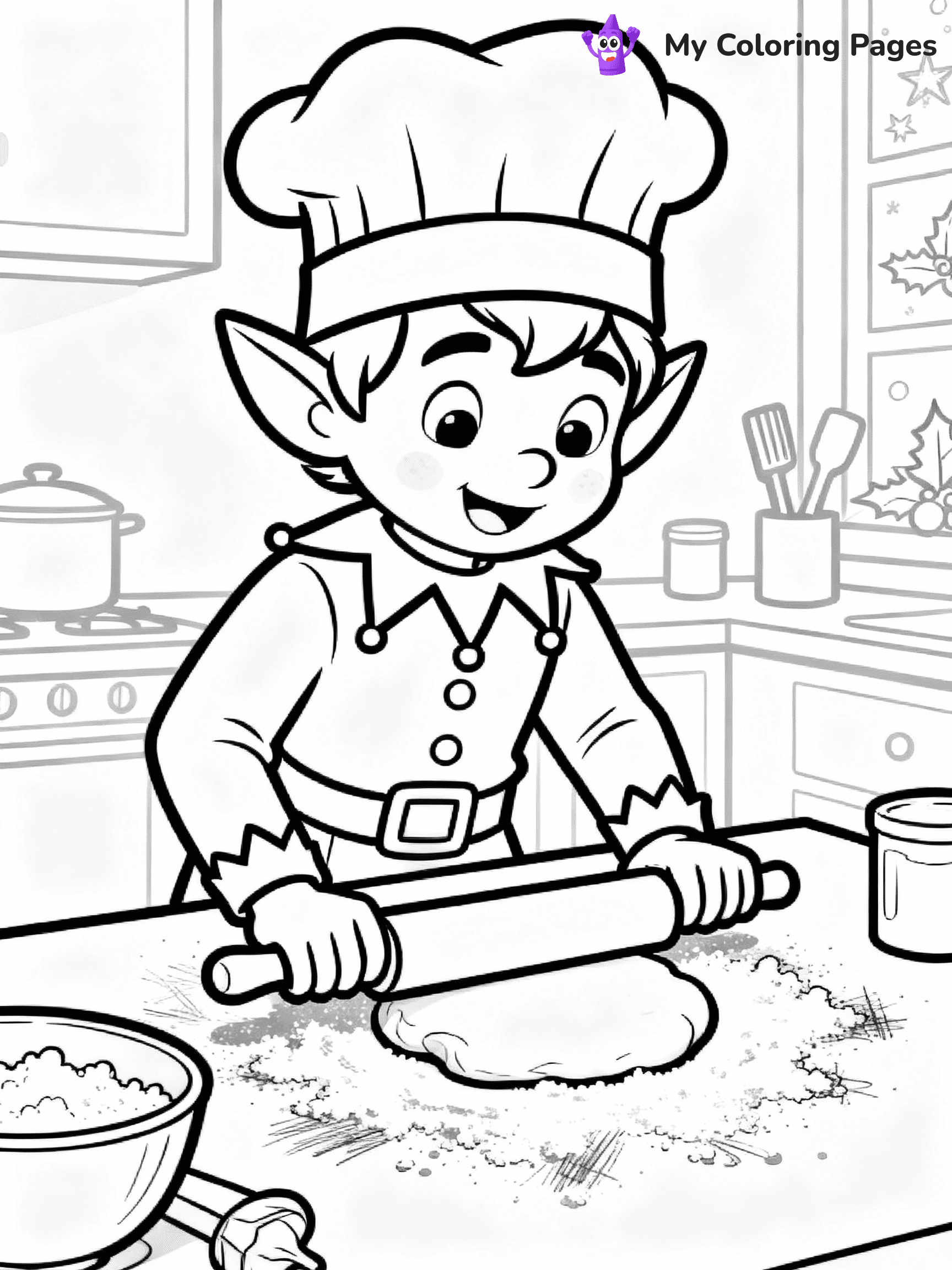 Elf Coloring Pages - 2