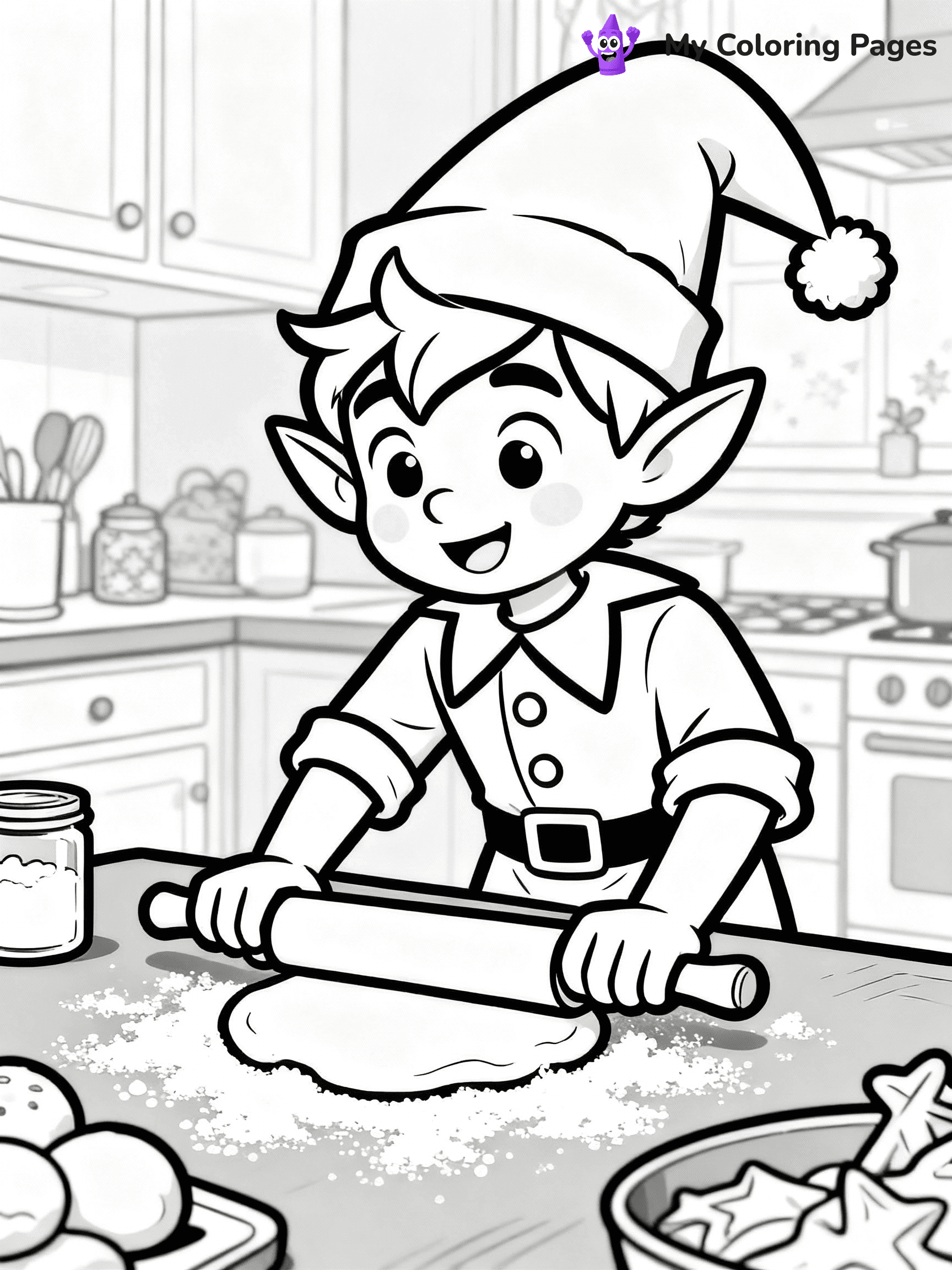 Elf Coloring Pages - 1
