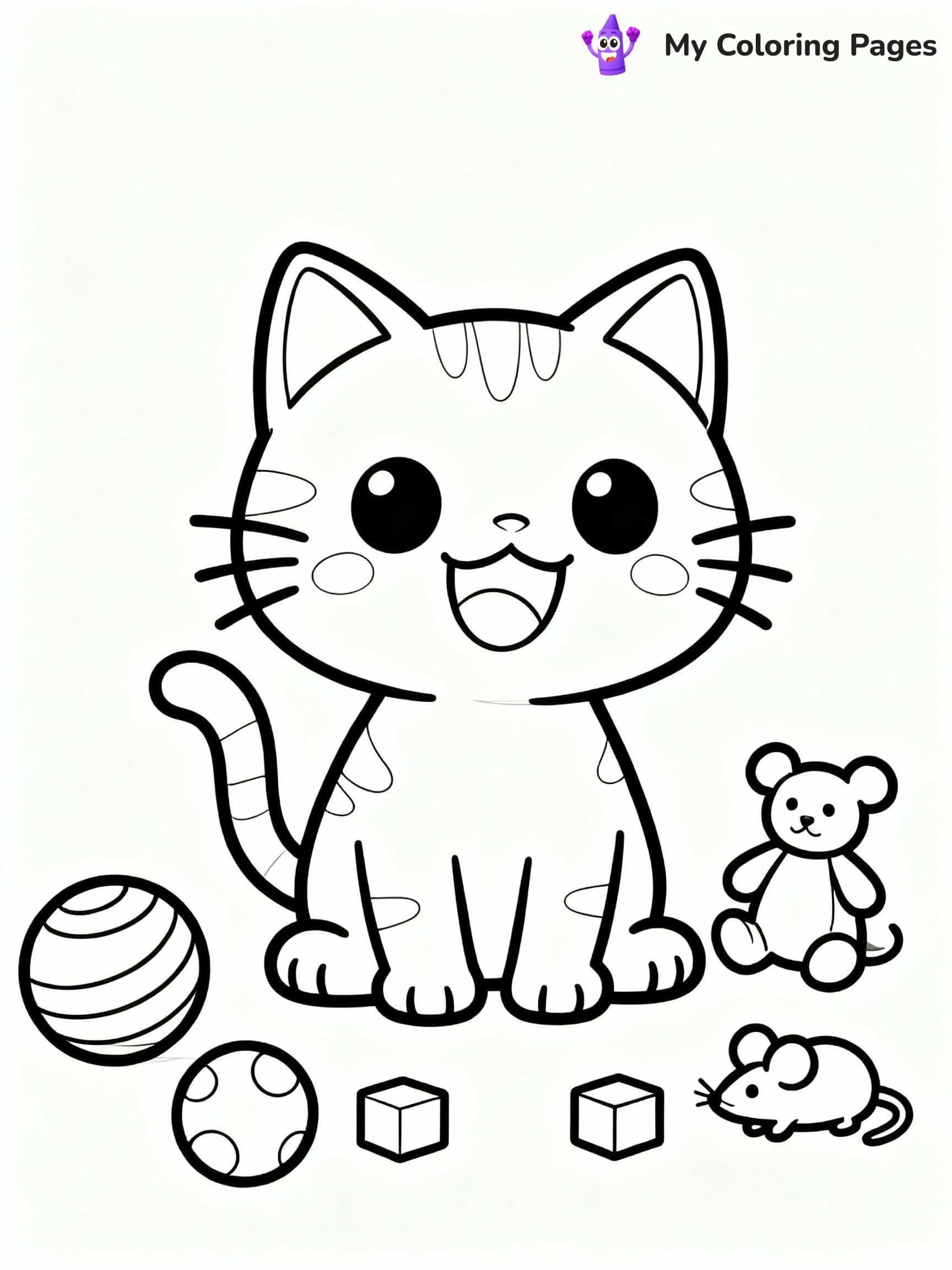 Kitten Coloring Pages - 1