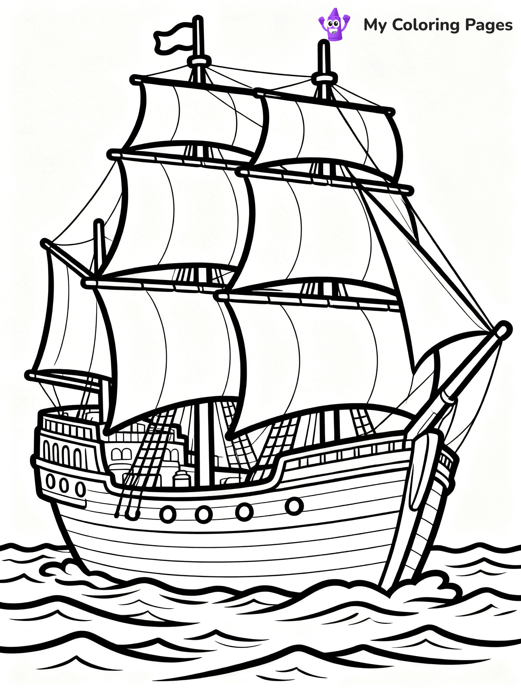 Mayflower Coloring Pages - 29
