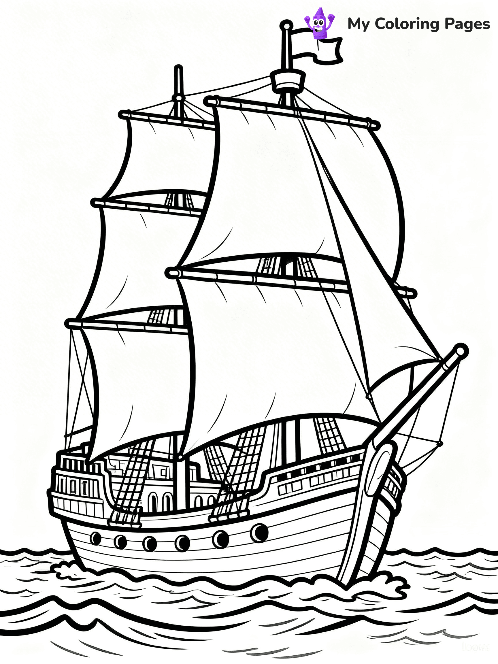 Mayflower Coloring Pages - 27