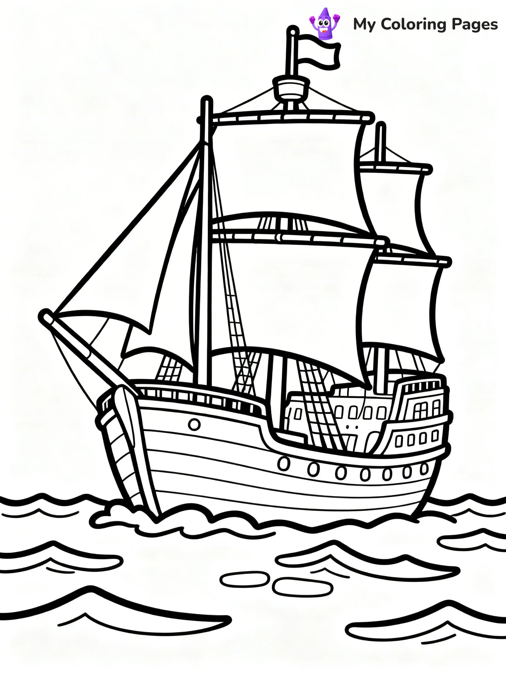 Mayflower Coloring Pages - 24