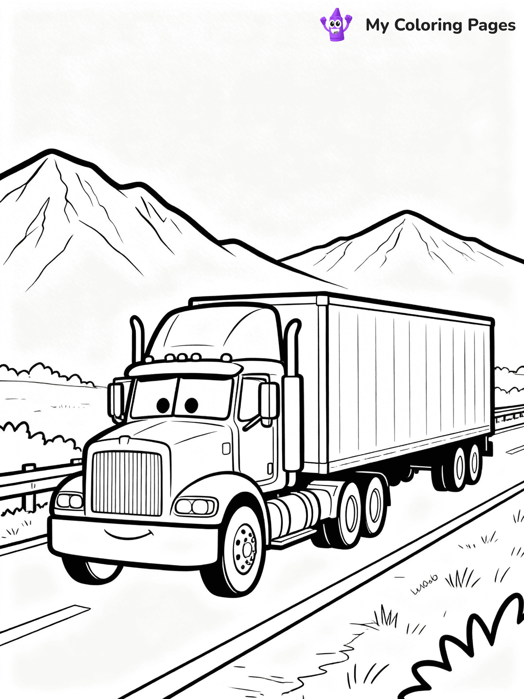 Truck and Trailer Coloring Pages - 20