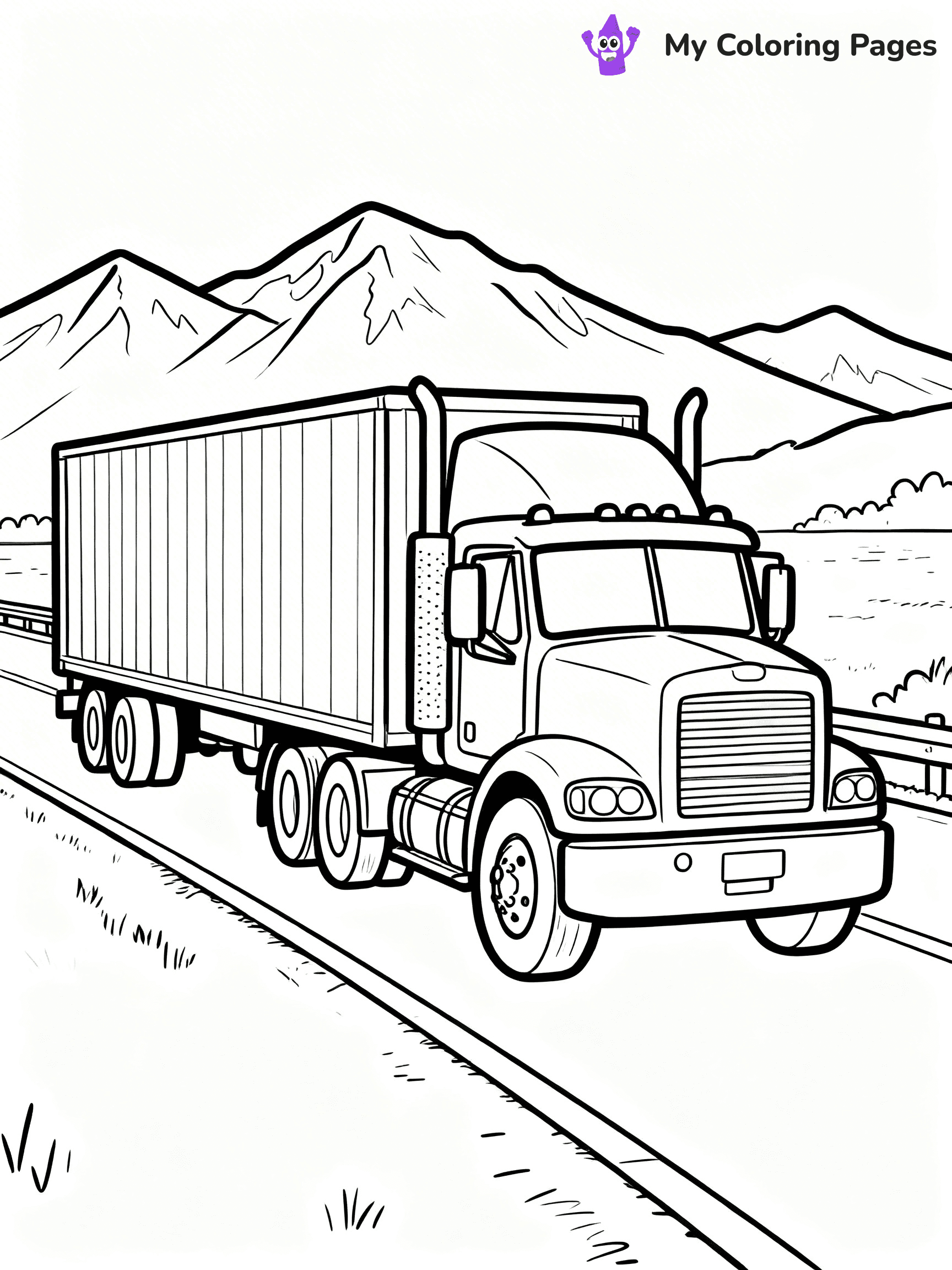 Truck and Trailer Coloring Pages - 19