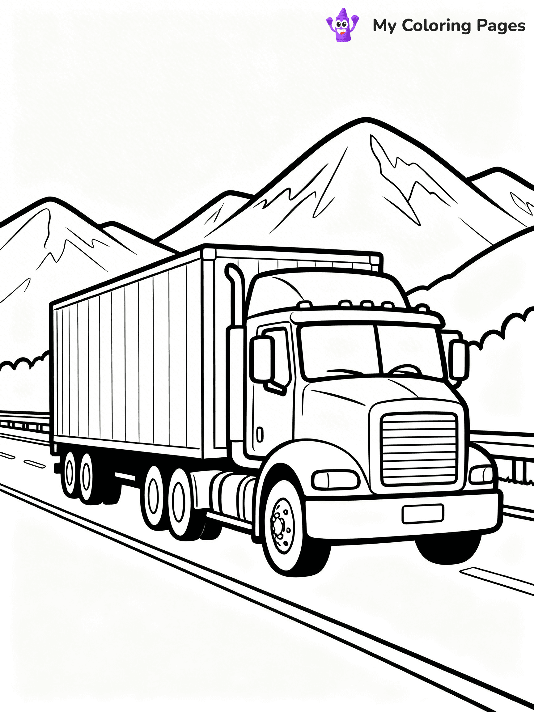 Truck and Trailer Coloring Pages - 18