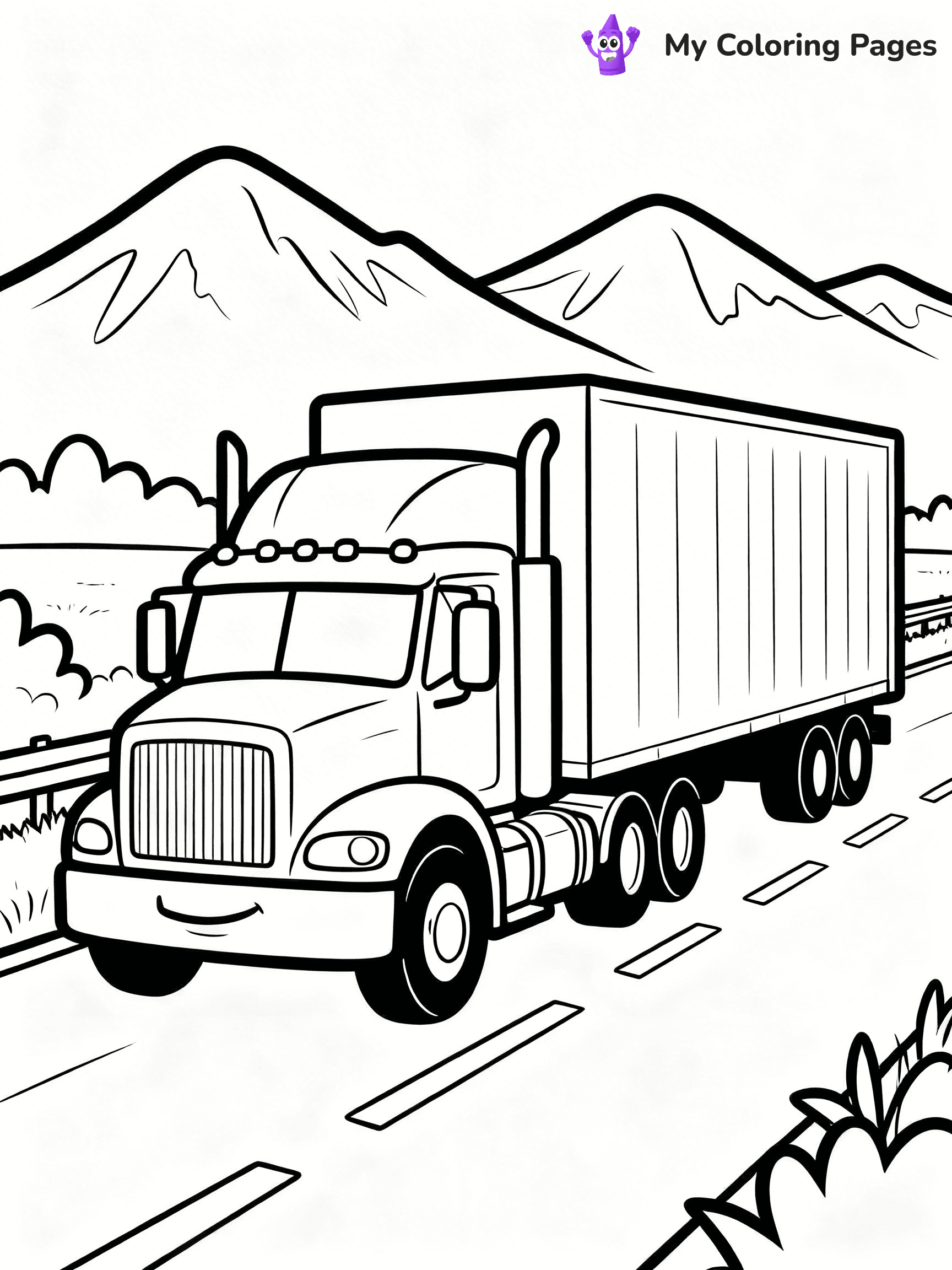 Truck and Trailer Coloring Pages - 15
