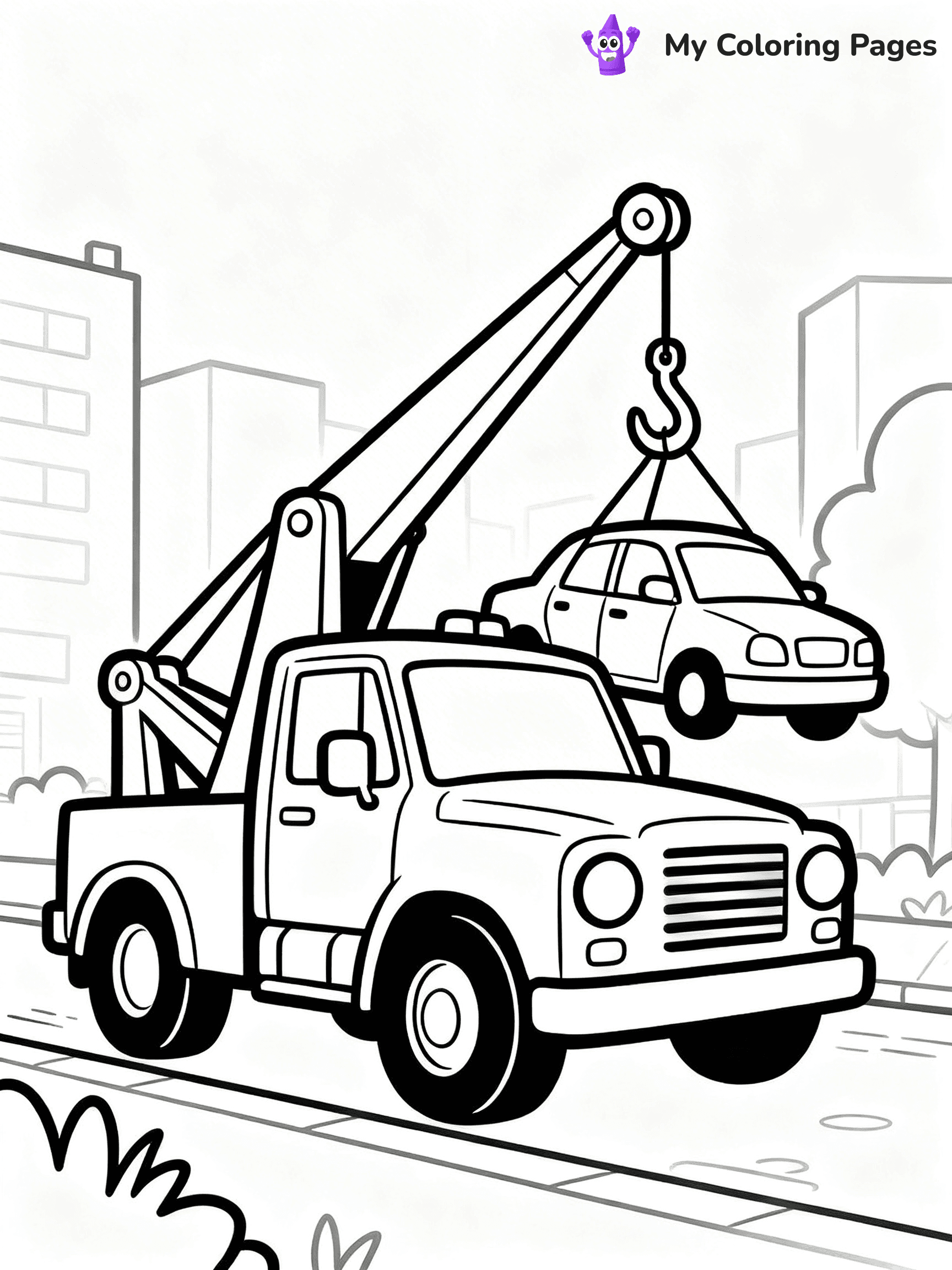 Truck and Trailer Coloring Pages - 12