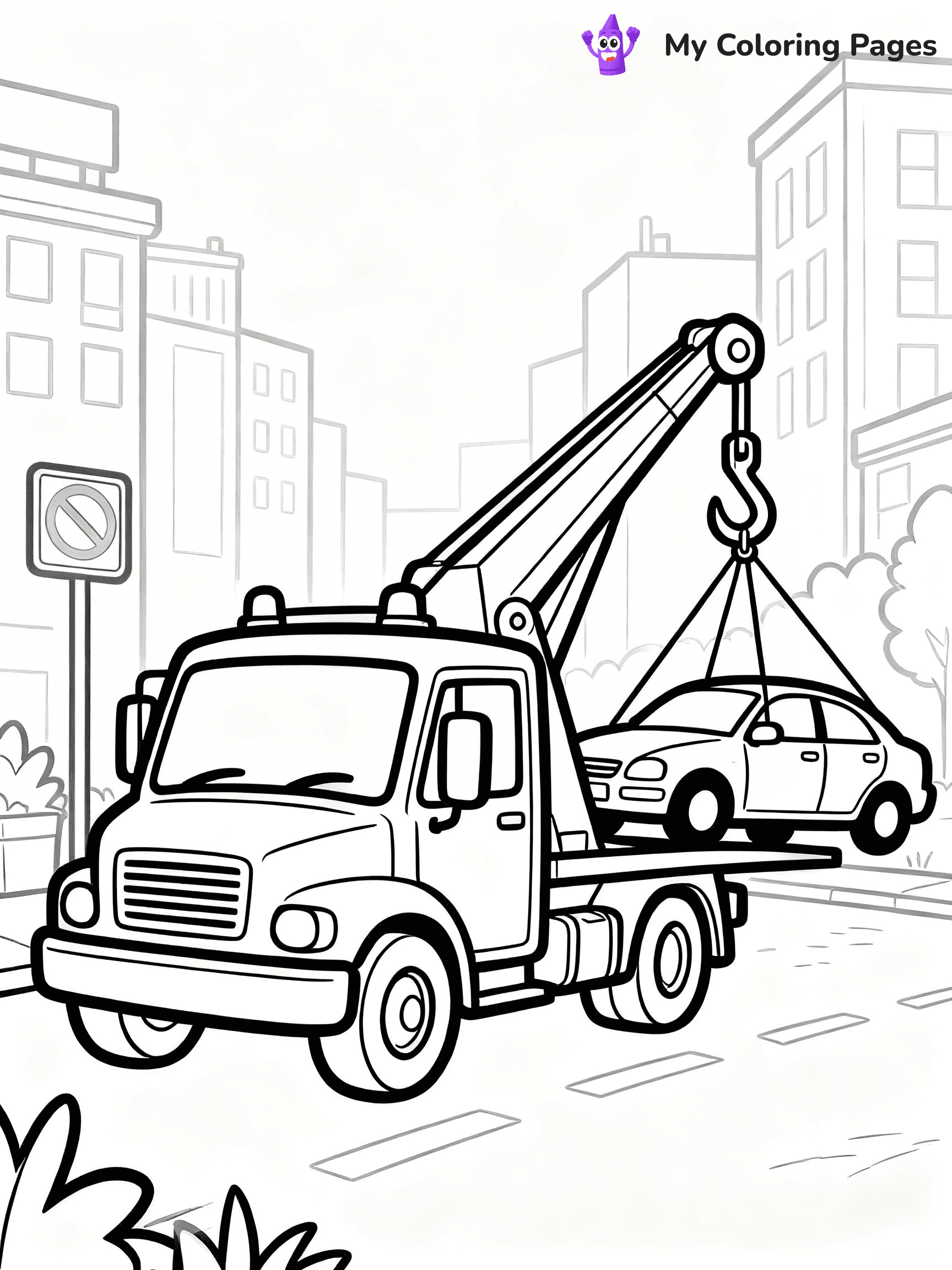 Truck and Trailer Coloring Pages - 10
