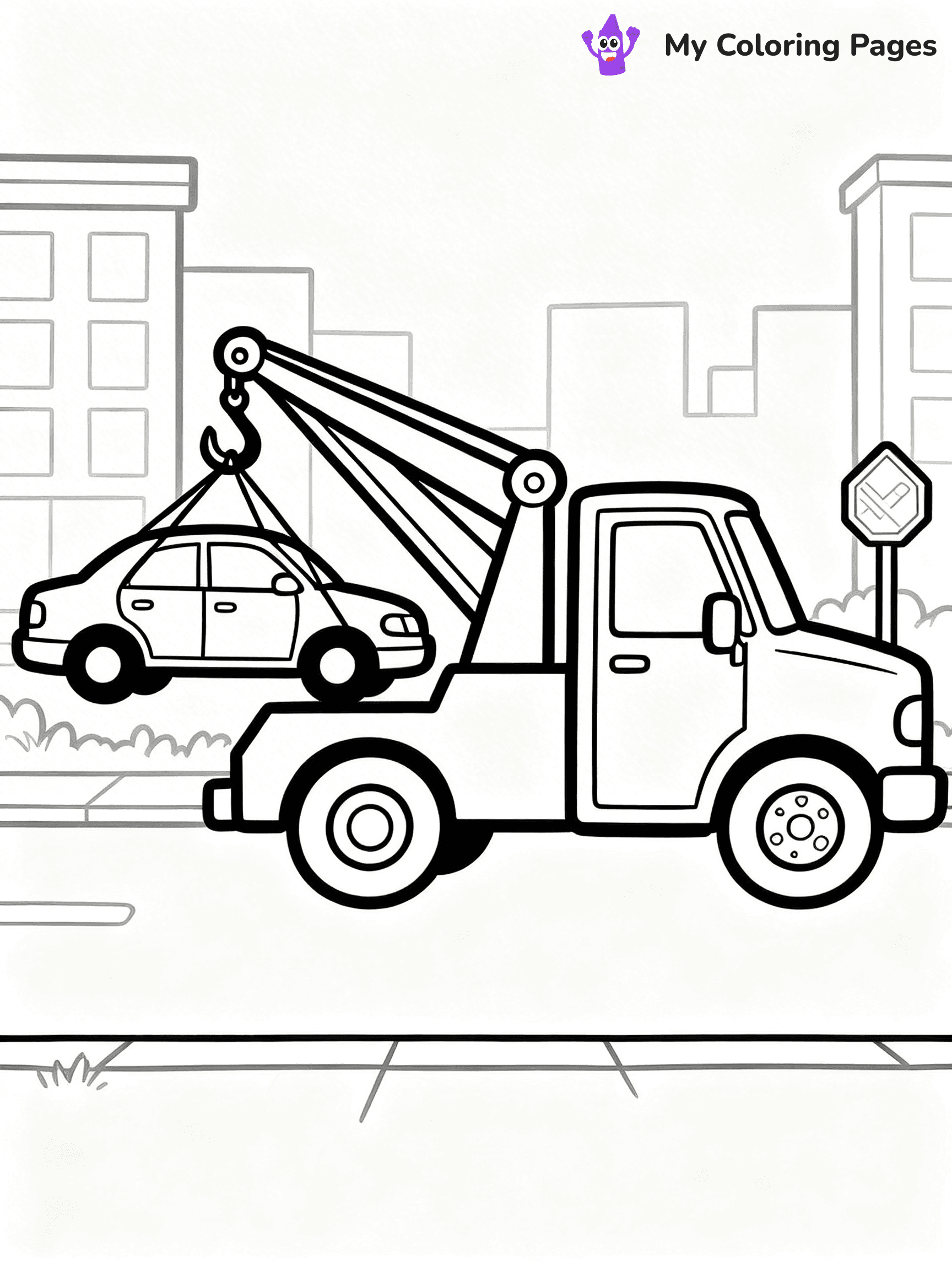 Truck and Trailer Coloring Pages - 8