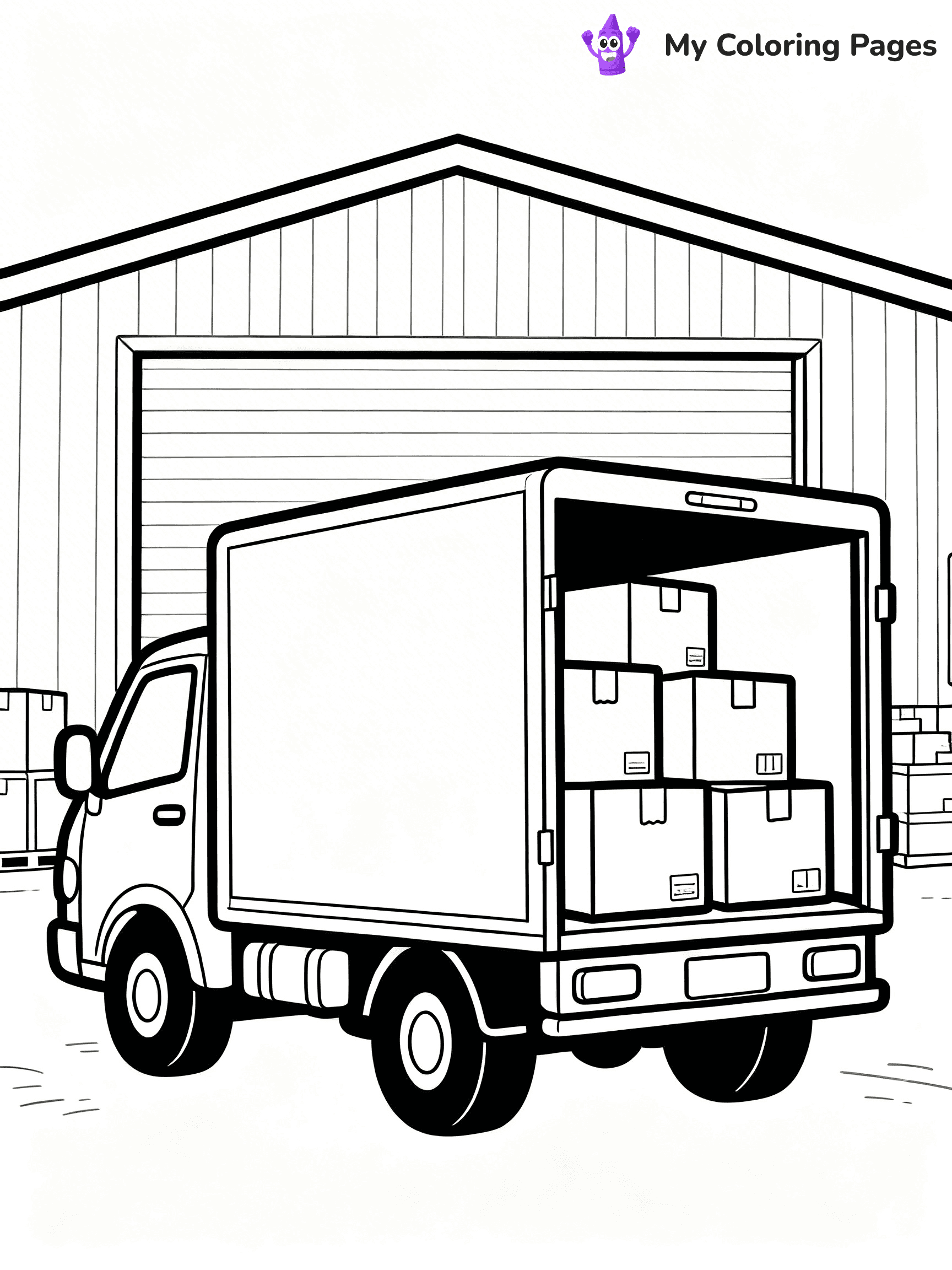 Truck and Trailer Coloring Pages - 7