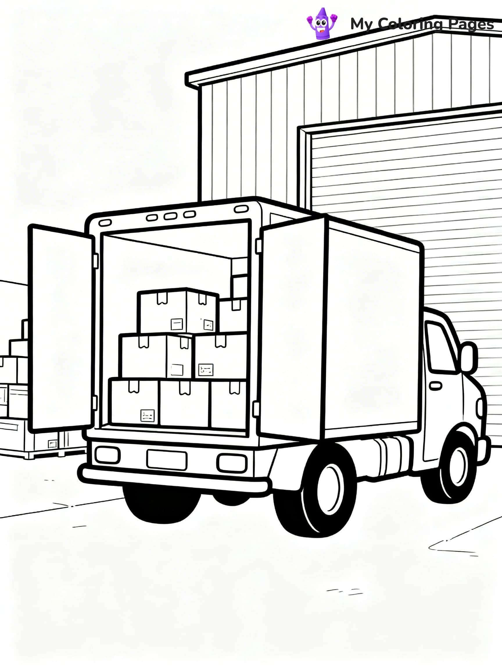 Truck and Trailer Coloring Pages - 6