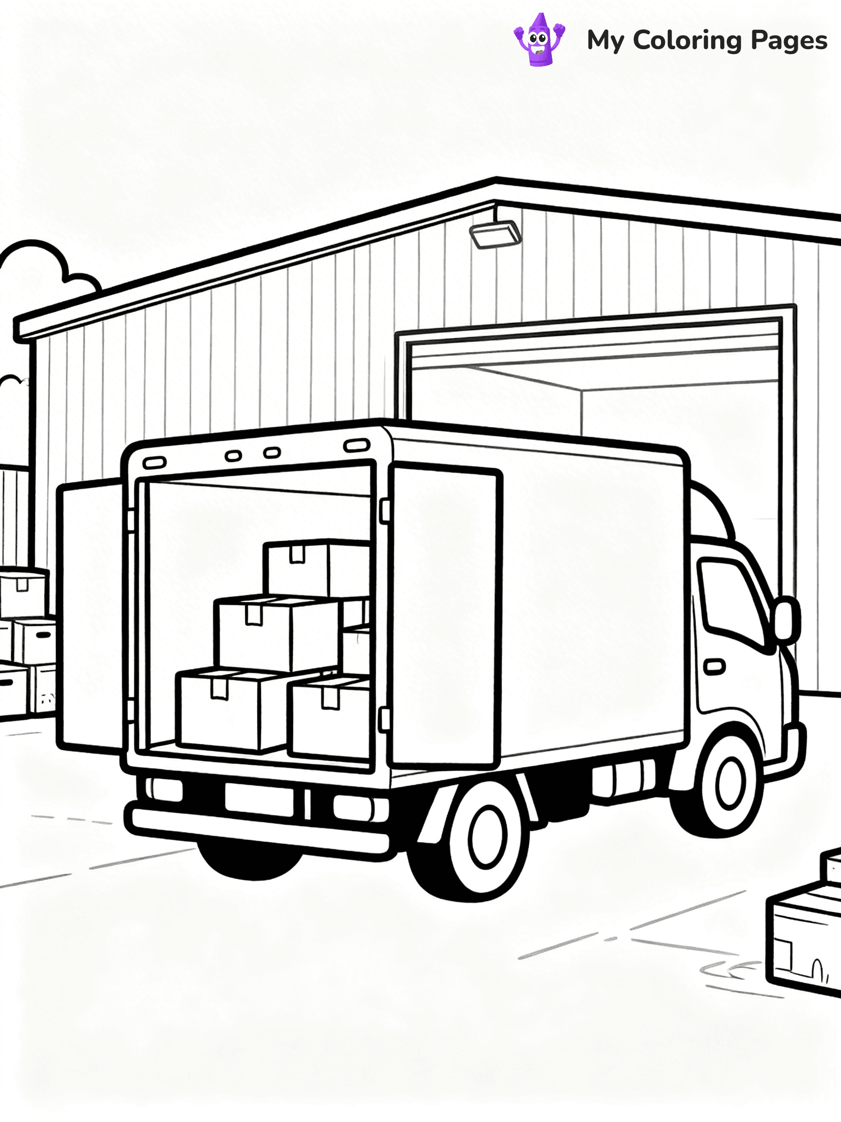 Truck and Trailer Coloring Pages - 5