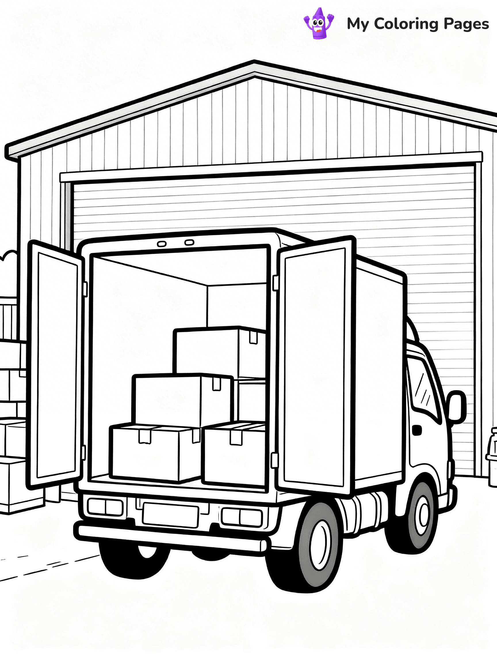 Truck and Trailer Coloring Pages - 4