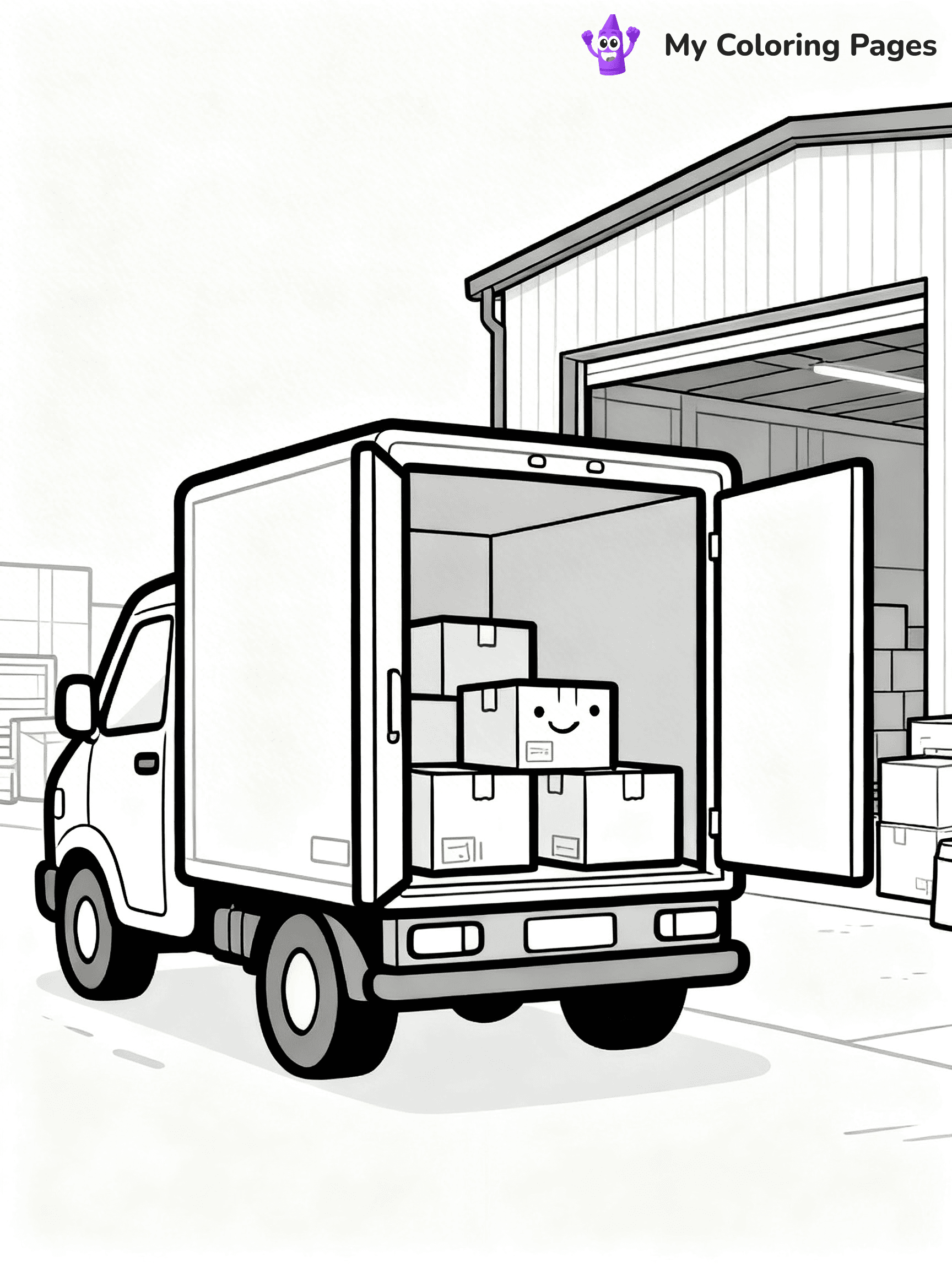Truck and Trailer Coloring Pages - 3