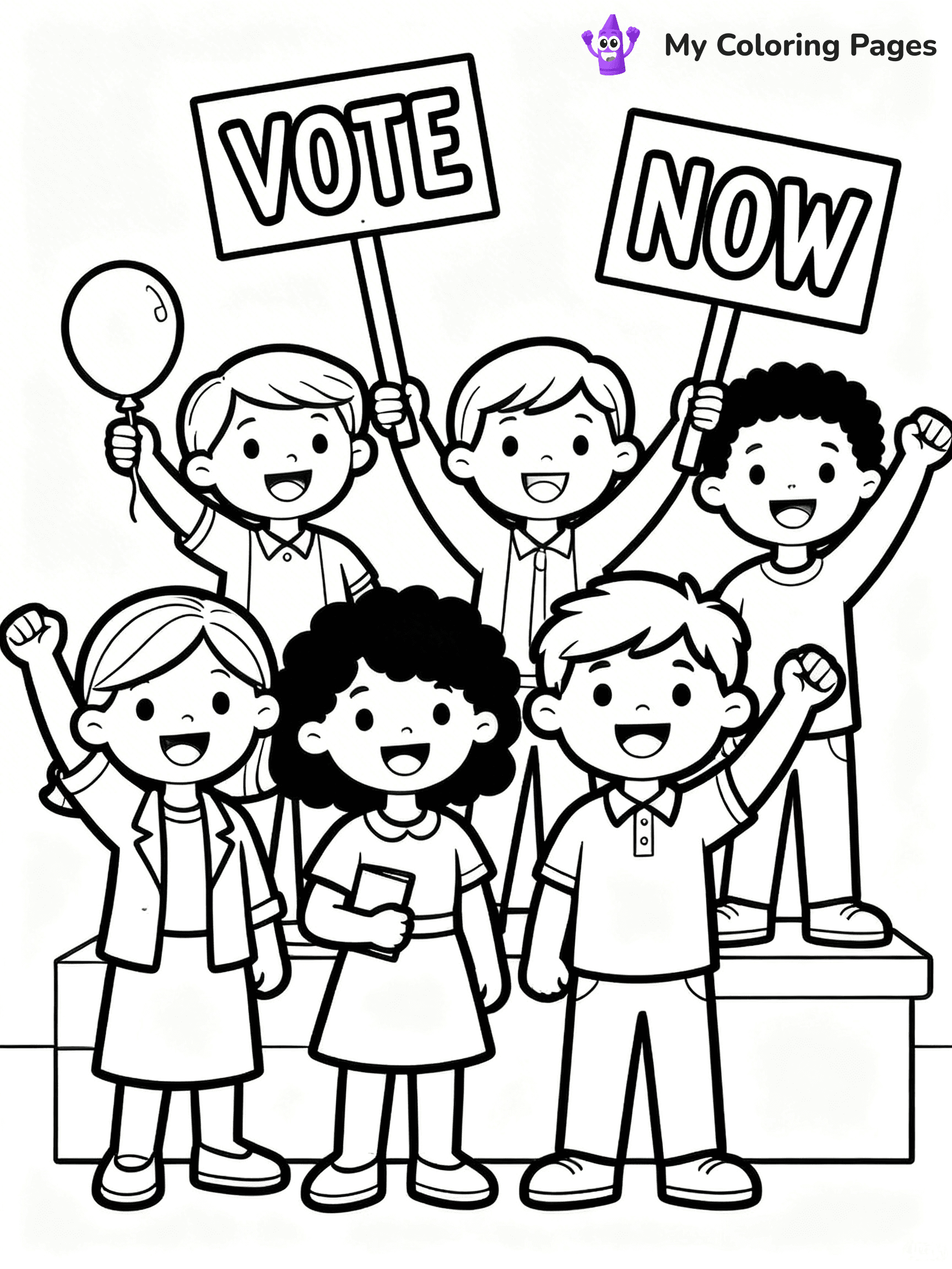 Voting Coloring Pages - 12