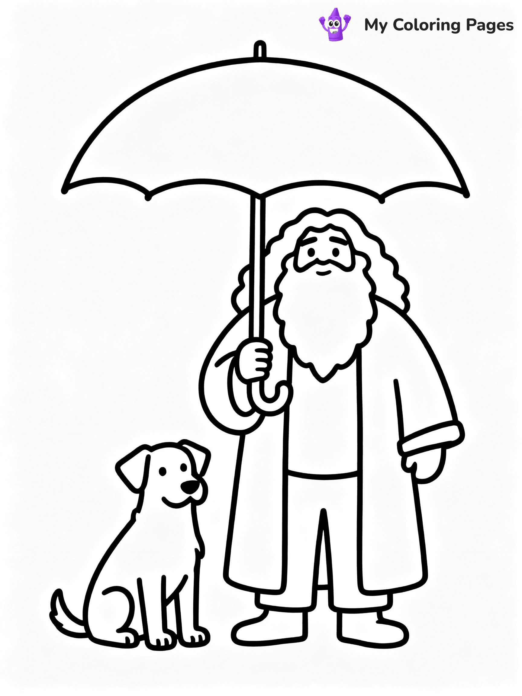 ⚠️ CRITICAL REQUIREMENT - ABSOLUTE BLACK AND WHITE ONLY ⚠️
This MUST be a BLACK AND WHITE line drawing ONLY. NO COLORS whatsoever.
- ONLY pure black lines (#000000) on pure white background (#FFFFFF)
- ABSOLUTELY NO colors, NO shading, NO gradients, NO grayscale
- If there are ANY colors in the output, the image is REJECTED
- This is a COLORING PAGE - meant to be COLORED IN by children
- The output must be UNCOLORED line art ready for coloring
⚠️ SUBJECT TO DRAW: Hagrid from Harry Potter in illustrated style, holding giant umbrella, standing next to Fang the dog
(REMEMBER: Output must be BLACK AND WHITE line art only, NOT colored!)
# COLORING PAGE: BLACK OUTLINES ONLY - WHITE BACKGROUND MANDATORY
Create a **coloring book page** using EXACTLY two values: black lines, white space.
## NON-NEGOTIABLE BINARY RULES
- **ONLY #000000 (black) and #FFFFFF (white)** - NO other values exist
- **EVERY PIXEL = BLACK OR WHITE** - no gray/shading/antialiasing
- **WHITE BACKGROUND MANDATORY** - entire canvas stays white
- **ALL SHAPES HOLLOW** - everything is empty outlines waiting to be colored
- **FORBIDDEN:** fills, shading, gradients, patterns, textures, colors
- **NO SOLID REGIONS** - if it's not a thin line, it's wrong
## Universal Line Standards
- Black outlines ONLY - thin, uniform weight
- Every shape completely empty inside
- Closed contours suitable for coloring
- Simple flat illustration - zero depth/3D/realism
- **Style:** Whimsical Doodle Art Alley - rounded, friendly outlines (unless specified)
## Everything = Outline Only
- Characters/animals: hollow shapes
- Objects/clothing: empty contours
- Backgrounds/scenery: line work only
- Natural elements: outlined forms
- Dark/night areas: don't exist (use outlined symbols)
- Textures/patterns: convert to simple lines
## The Test
Can a child color EVERY white space with crayons? If any area is pre-filled/shaded/gray or colored in, it FAILS. Every shape must be waiting to receive color.
**FINAL OUTPUT**: Binary coloring page. Black lines define shapes. White spaces ready for coloring. Nothing else exists. No exceptions. Print-ready.
⚠️ FINAL REMINDER: Draw the subject "Hagrid from Harry Potter in illustrated style, holding giant umbrella, standing next to Fang the dog" as BLACK AND WHITE line art. Zero colors in output.