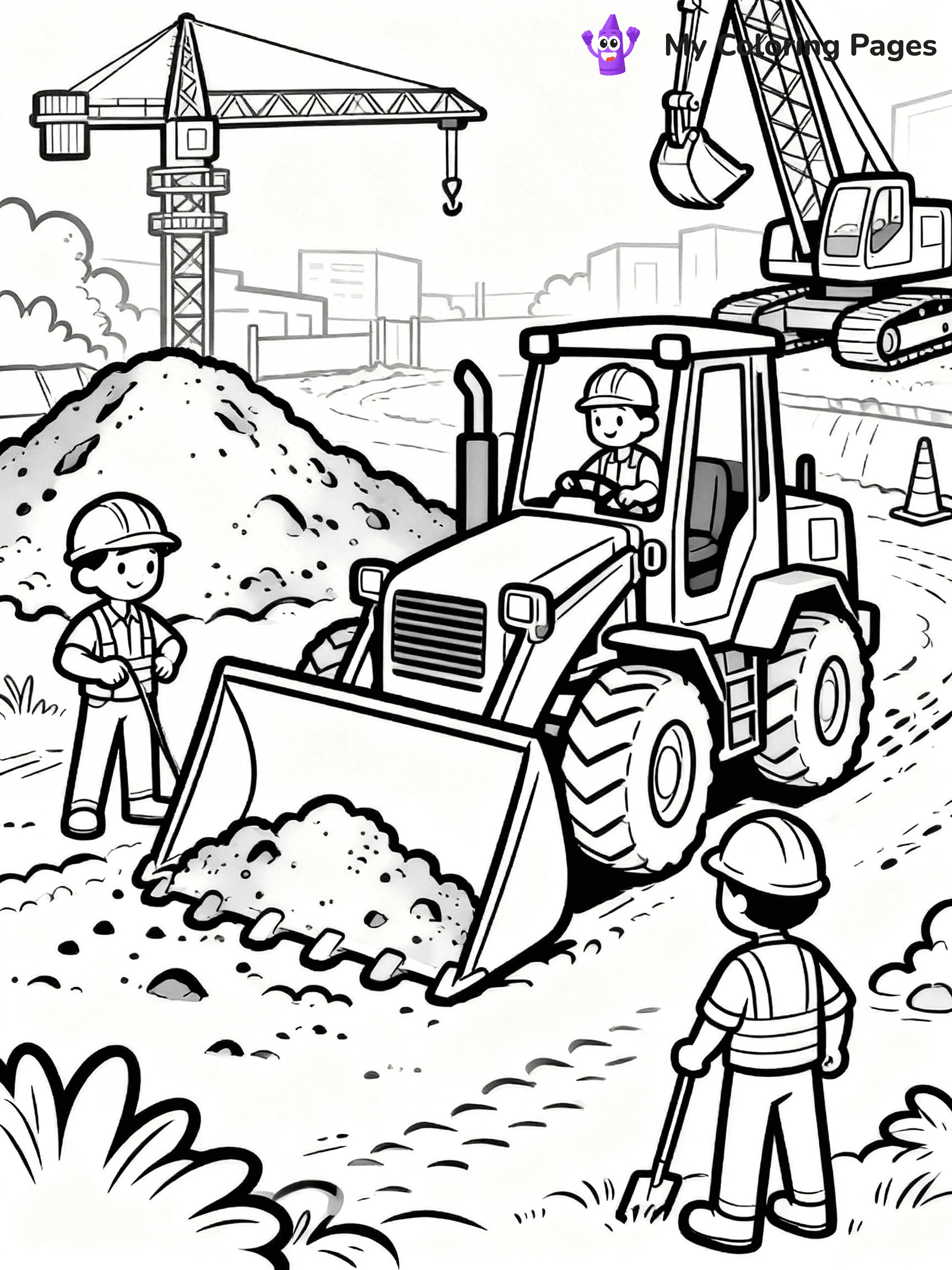 Bulldozer Coloring Pages - 26